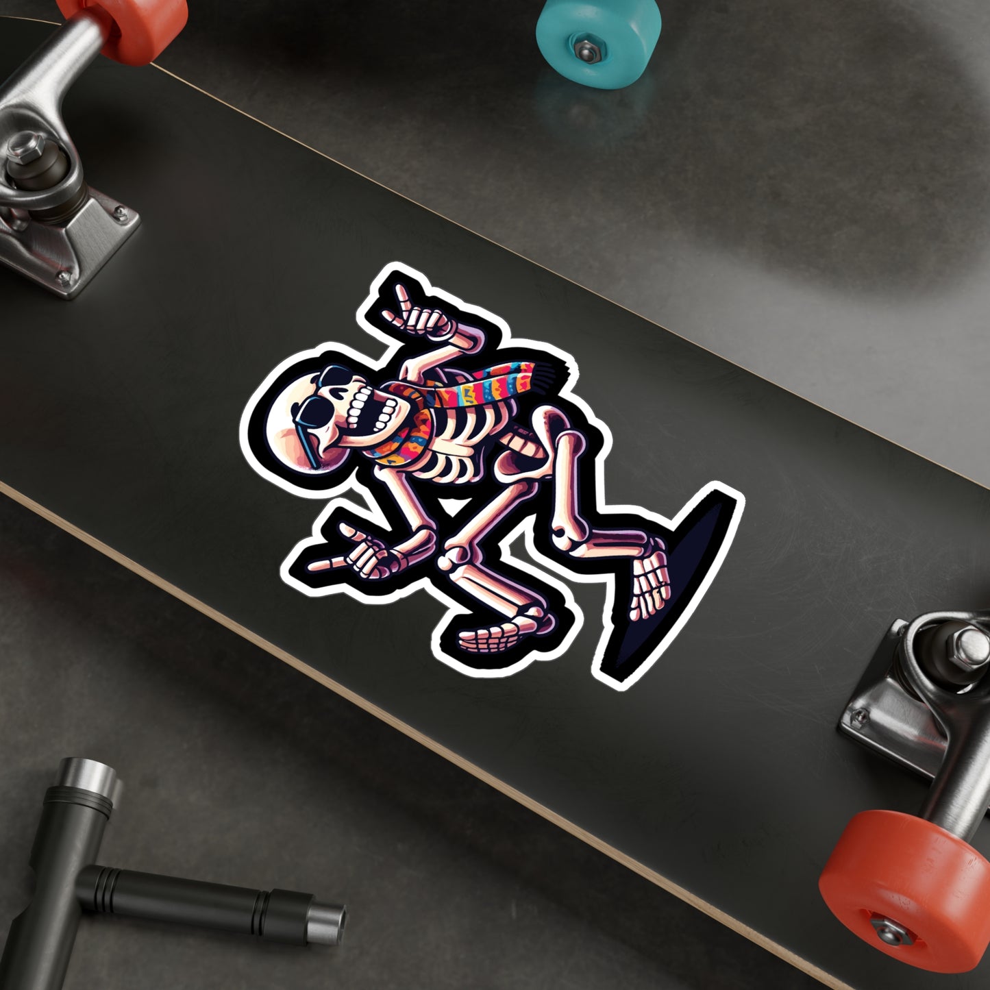 Dancing Skeleton - Skeleton Sticker for Car Window Laptop Sticker. Water Bottle Sticker, Vinyl Dancing Decal, Bones Sticker - Skeleton Gift
