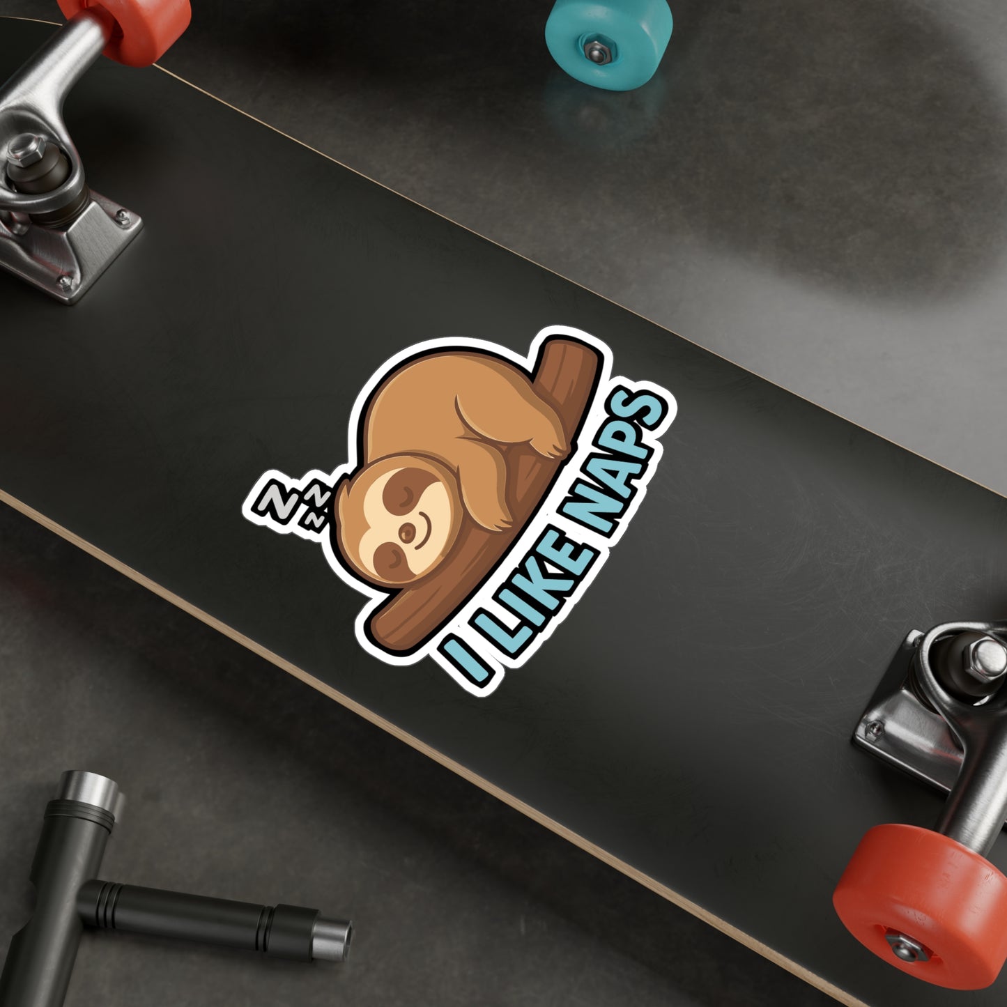 Sloth Sticker – "I Like Naps" Cute Sloth Decals for Laptop & Water Bottle, Waterproof Vinyl, Perfect for Sleepy Relaxation & Laziness Fans