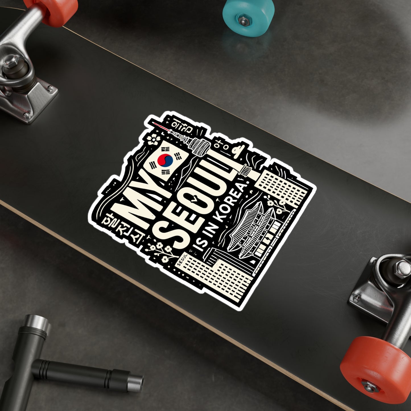 My Seoul Is In Korea - Seoul Sticker for Laptop Sticker. Water Bottle Sticker, Vinyl Korea Decal - Seoul Gift