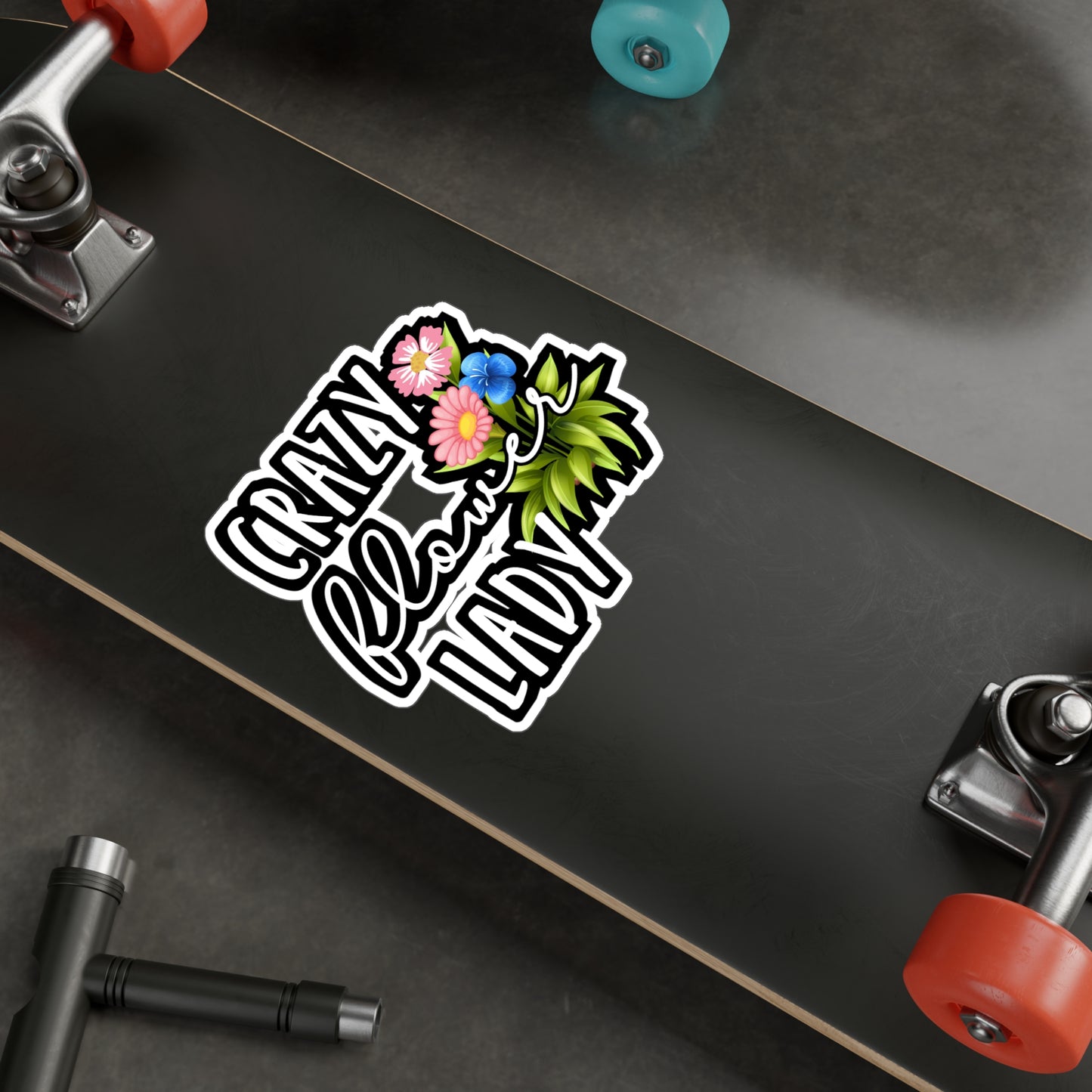 Crazy Flower Lady | Florists Sticker | Gardening Decals | Spring Laptop Sticker | Florists Gift | Gardening Gift