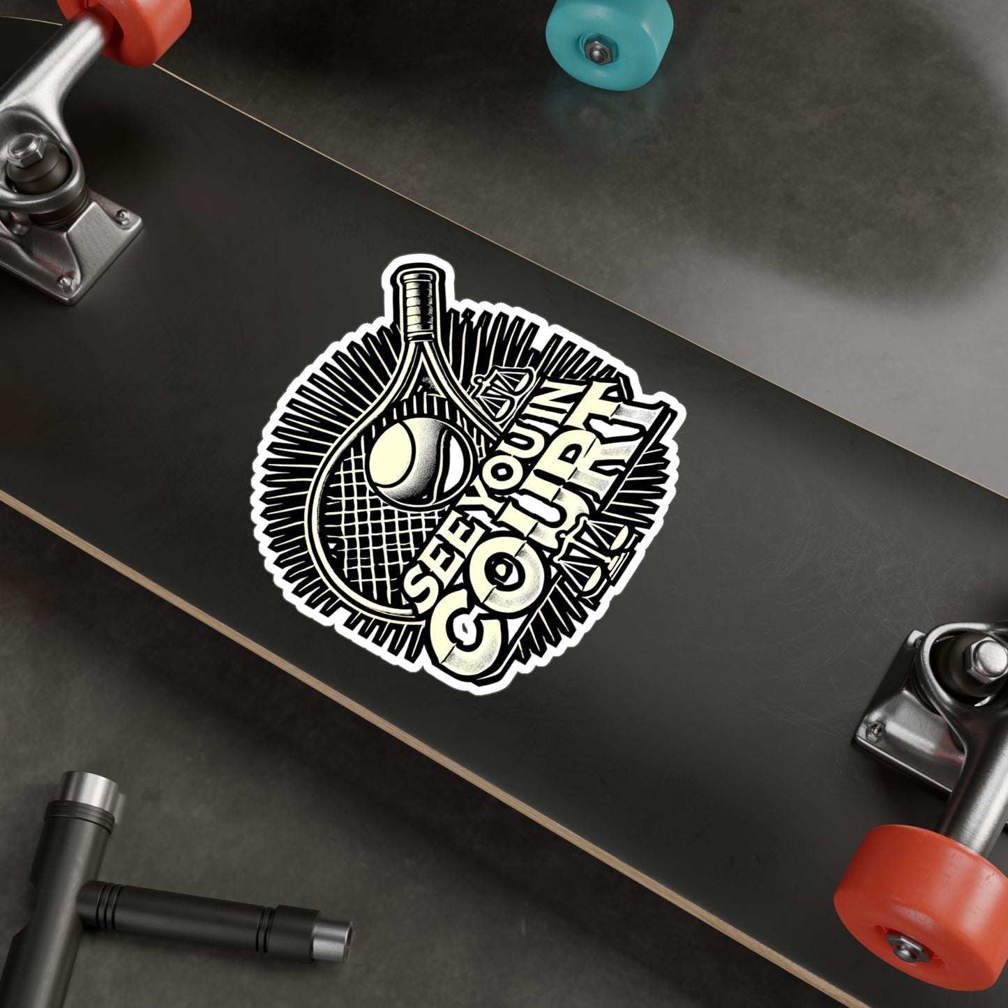 See You In Court – Tennis Vinyl Sticker for Car, Laptop, or Water Bottle | Lawyer Gift, Court Decal