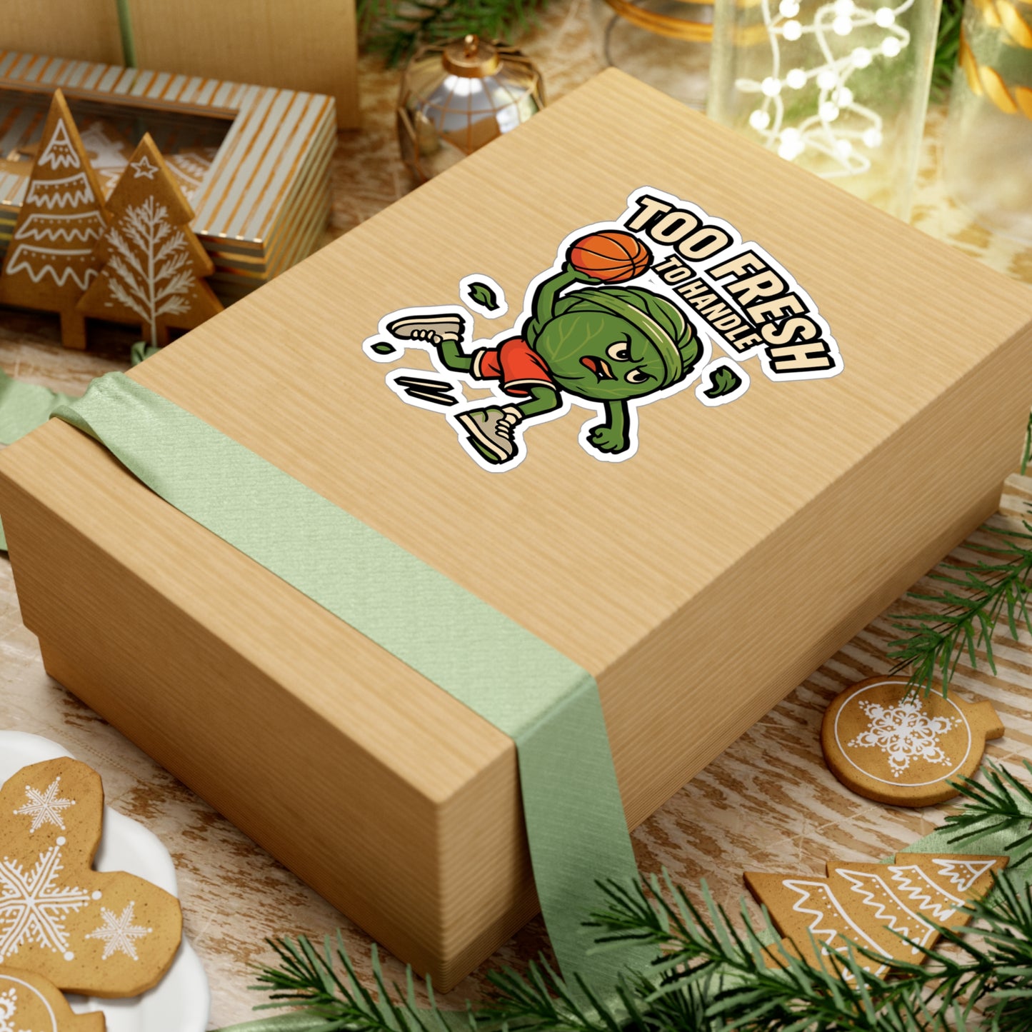 Too fresh to handle - Basketball Sticker for Laptop, Water Bottle, Motivational Gift for Players & Fans