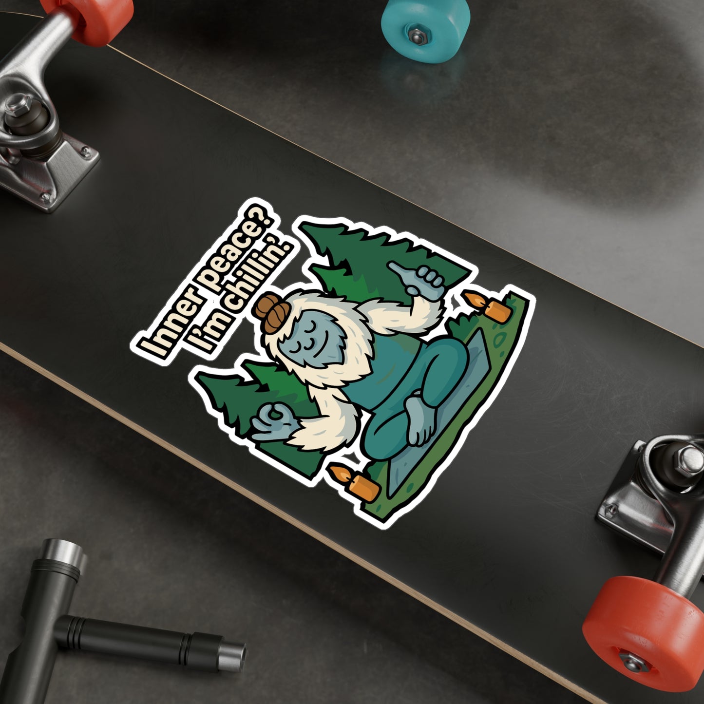 Inner peace - I’m chillin’ - Meditation Sticker for Laptop, Water Bottle, Mindfulness Gift for Yoga Lovers, Relaxation Decor