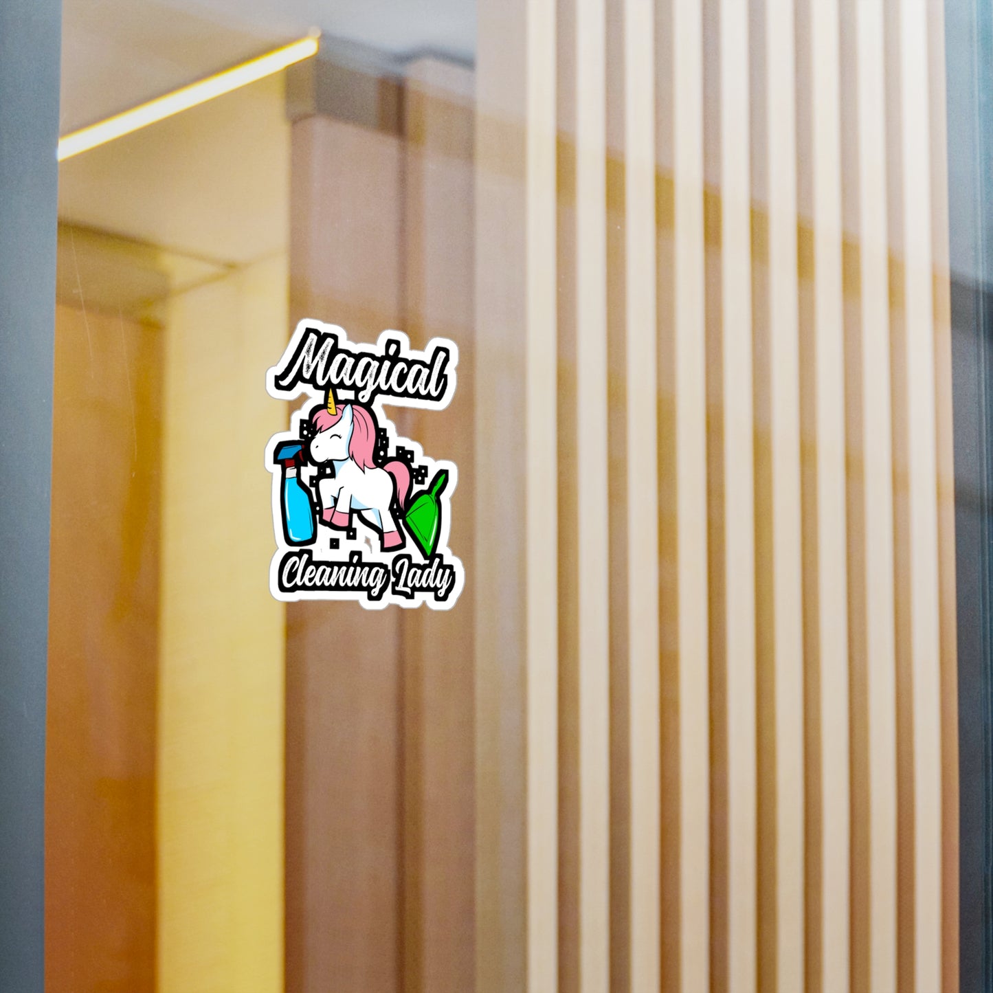 Unicorn cleaning lady - Housekeeping Sticker for Laptop Sticker. Water Bottle Sticker, Vinyl Housekeeper Decal - Housekeeping Gift