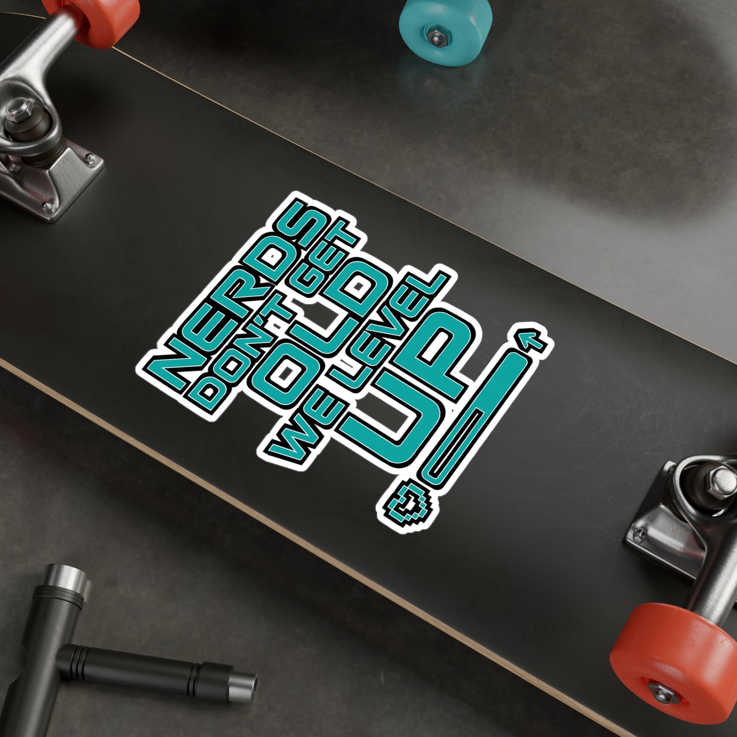 Nerds Don't Get Old We Level Up - Gamer Sticker for Laptop, Water Bottle - Gift for Gaming Fans, Geek Decor