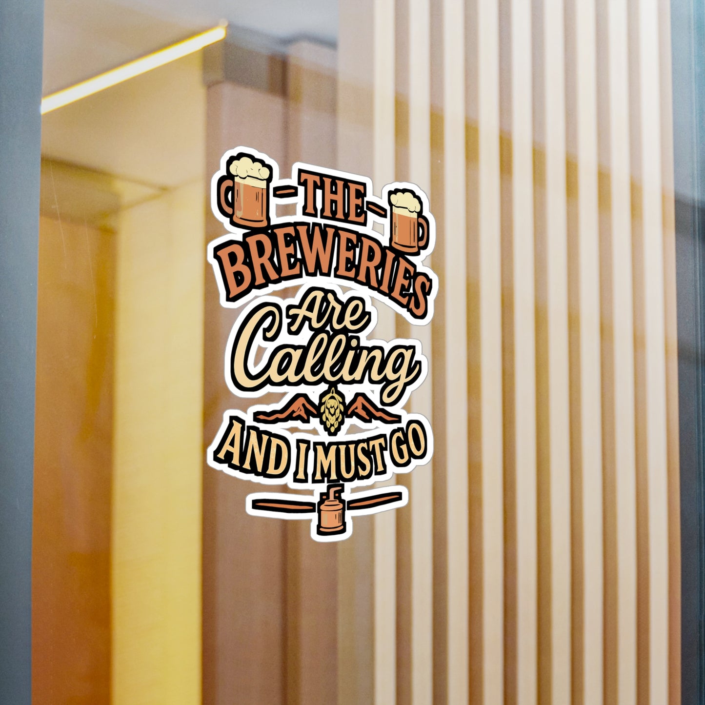 The Breweries Are Calling and I Must Go – Craft Beer Sticker | Vinyl Decal for Laptop or Water Bottle | Homebrewer Gift