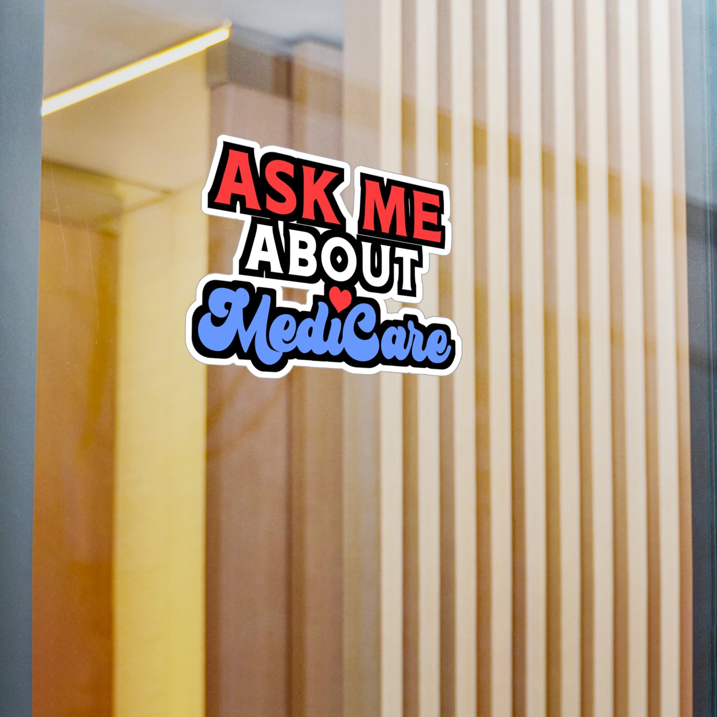 Ask Me About MediCare | Insurance-agent Sticker | Policy Decals | Premium Laptop Sticker | Insurance-agent Gift | Policy Gift
