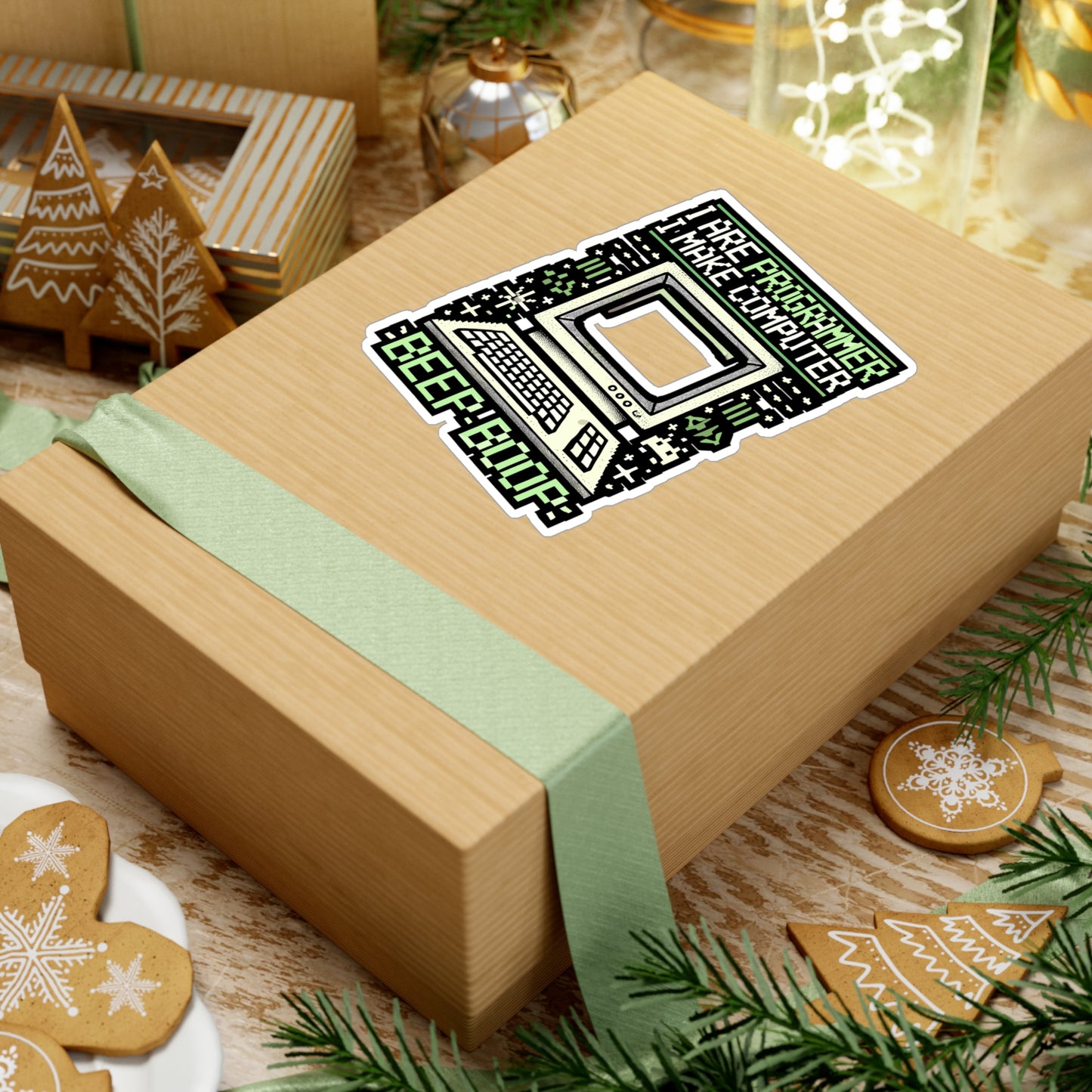 I Are Programmer I Make Computer Beep Boop - Programmer Sticker for Laptop Sticker. Water Bottle Sticker, Vinyl Coding humor Decal - Programmer Gift