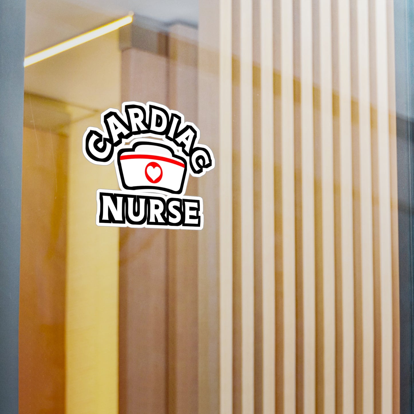 Cardiac Nurse Vinyl Decal for Car Window, Laptop, Water Bottle | Heart Sticker | Perfect Gift for Cardiac Nurse
