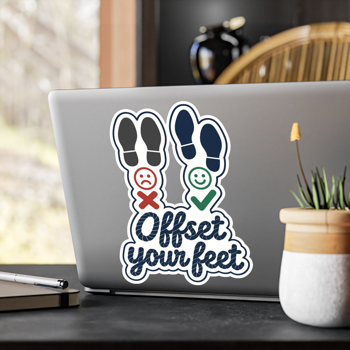 Line Dance Sticker – Offset Your Feet Design for Country-Life Fans, Western Dancer Decals for Laptop or Water Bottle