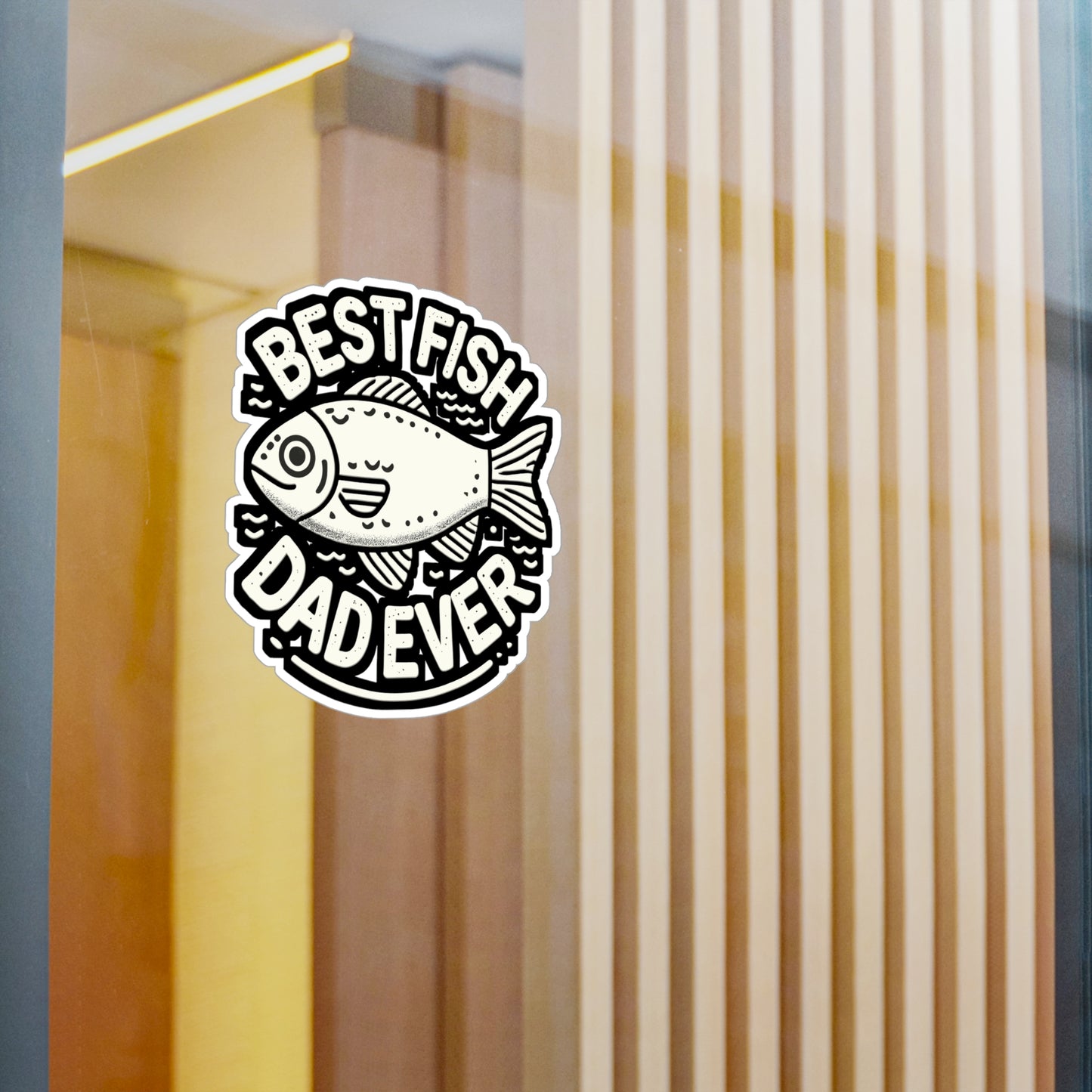 Best Fish Dad Ever - Aquarist Sticker for Car Laptop Sticker. Water Bottle Sticker, Vinyl Aquarium Decal - Aquarist Gift