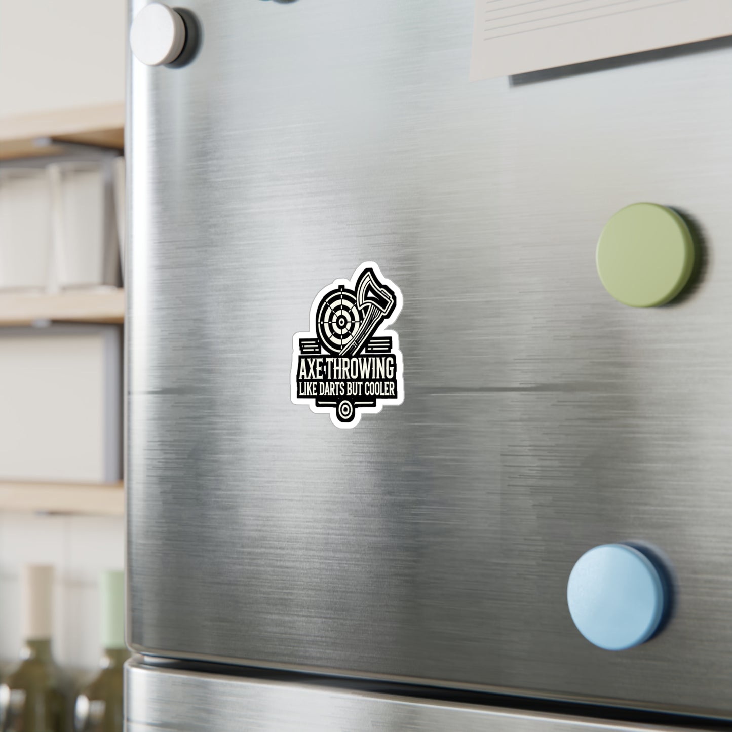 Axe Throwing Like Darts But Cooler - Axe-throwing Sticker for Laptop Sticker. Water Bottle Sticker, Vinyl Knife Decal - Axe-throwing Gift
