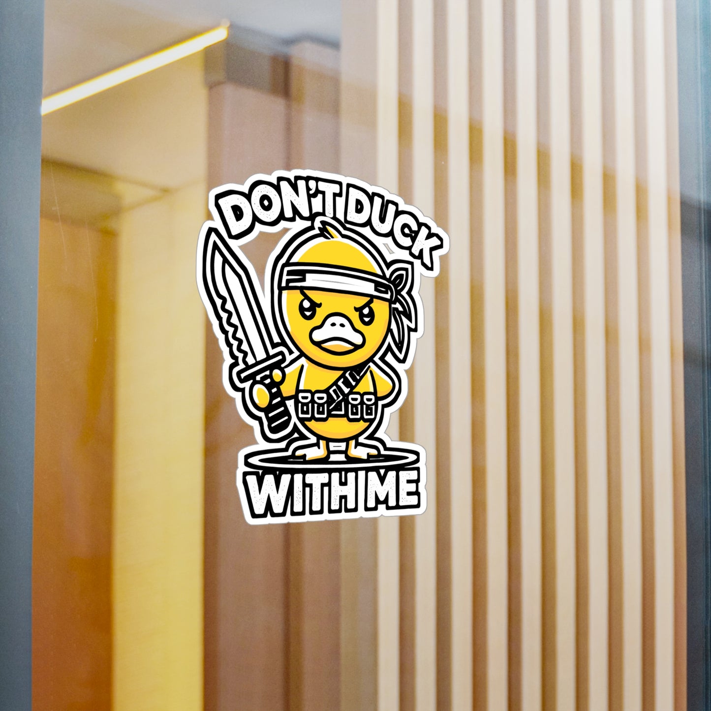 Don't Duck With Me – Rubber Duck Sticker for Laptop or Water Bottle | Vinyl Ducks Decal, Funny Gift for Duck Lovers