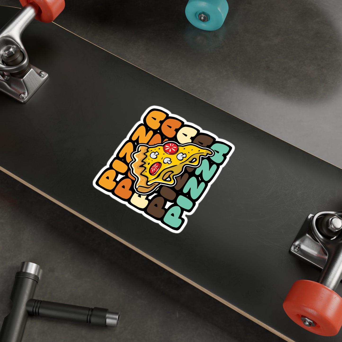 Pizza - Pizza Sticker for Car Window Laptop Sticker. Water Bottle Sticker, Vinyl Pyramid Decal, Pizza Sticker - Pizza Gift