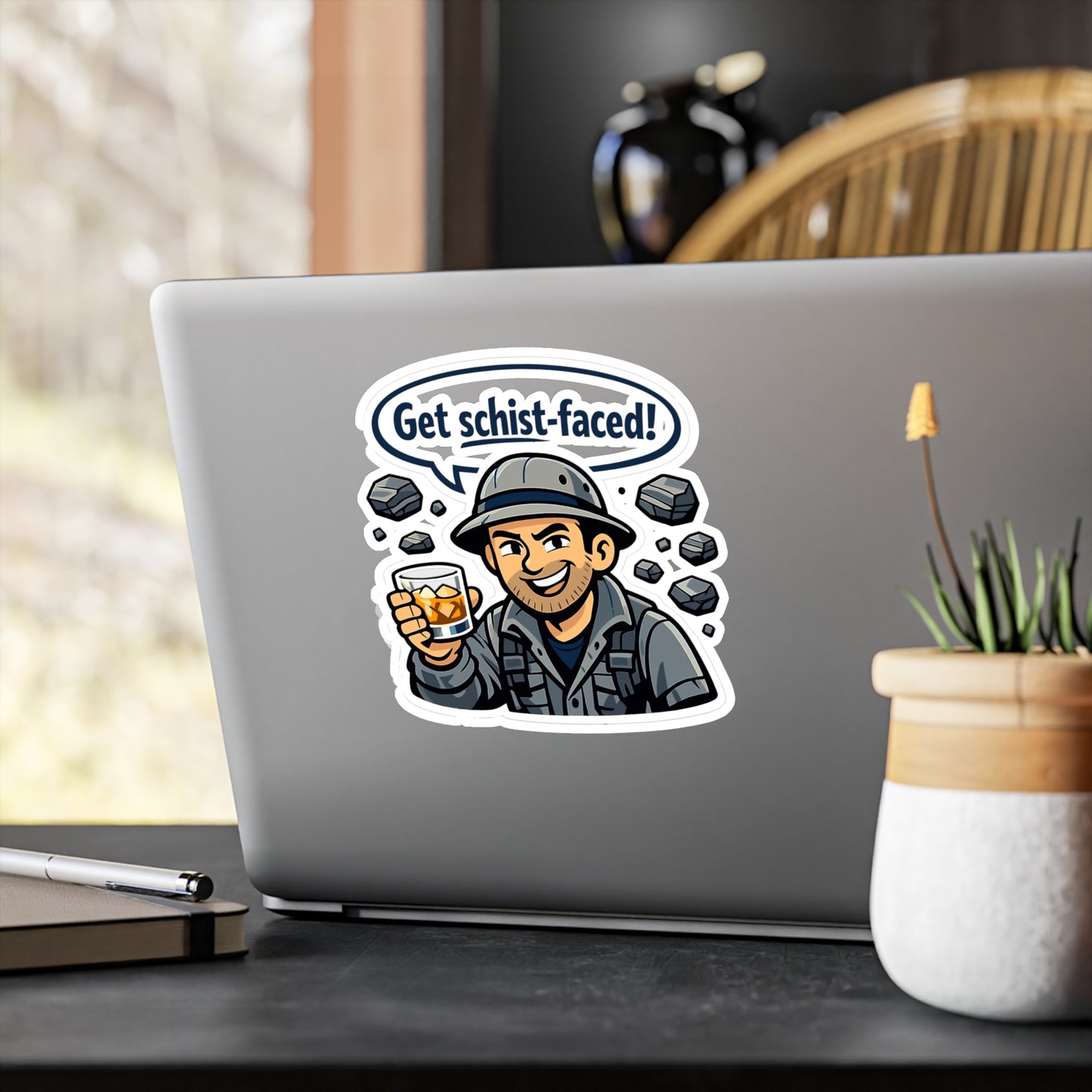 Geologie Sticker Get schist-faced! Funny Geology sticker Decals, Rocks Minerals Tectonics Vinyl Waterproof for Laptop Water Bottle