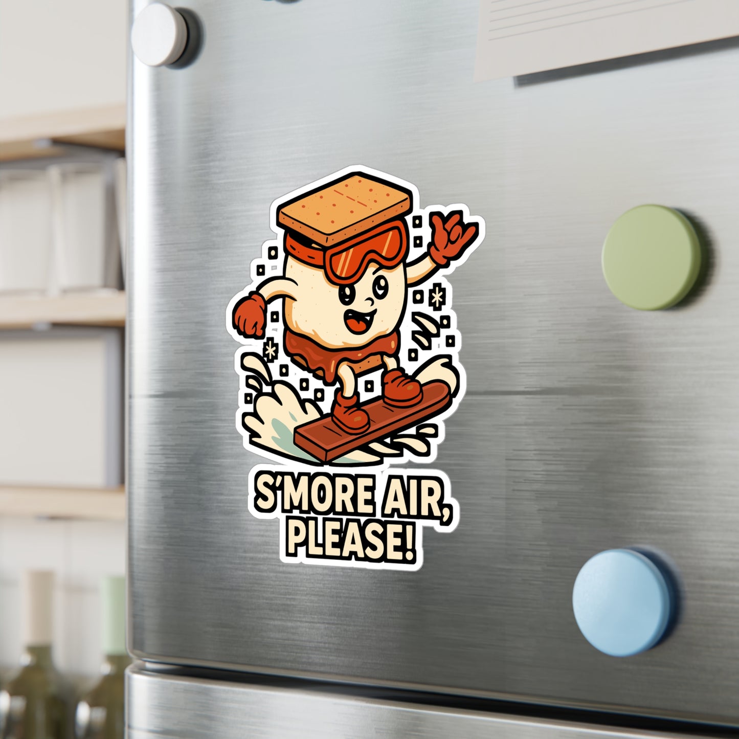 S’more air, please - Snowboard Sticker for Laptop, Water Bottle, Snowboarders Gift, Cool Snowboarding Decal for Teens & Adults