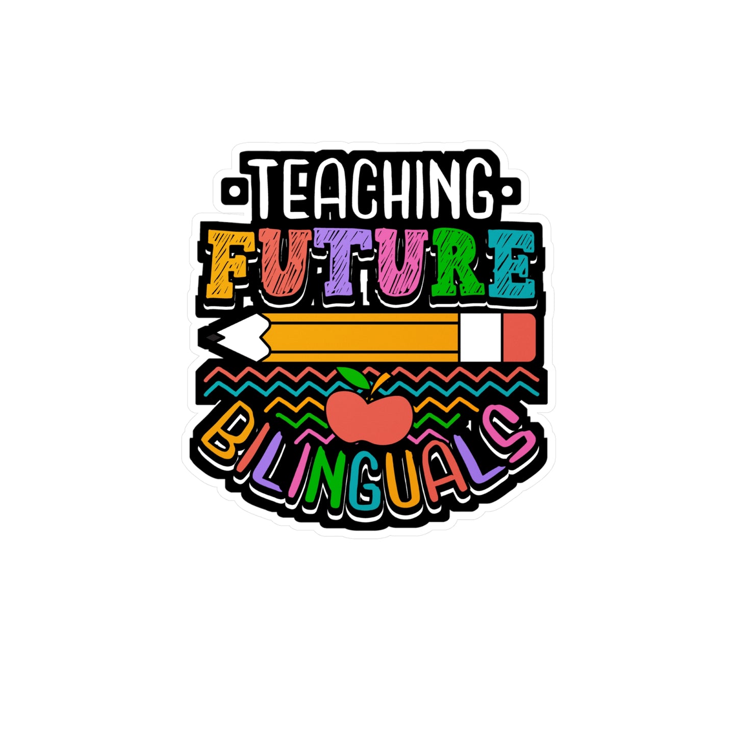 Teaching Future Bilinguals - Spanish Sticker for Laptop Sticker. Water Bottle Sticker, Vinyl Bilingual Decal - Spanish Gift