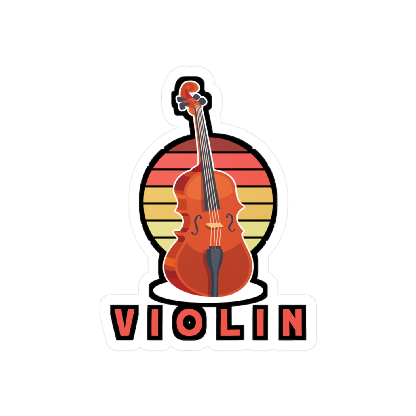 Violin - Teacher Sticker for Car Window Laptop Sticker. Water Bottle Sticker, Vinyl Musical Decal, Violin Sticker - Teacher Gift