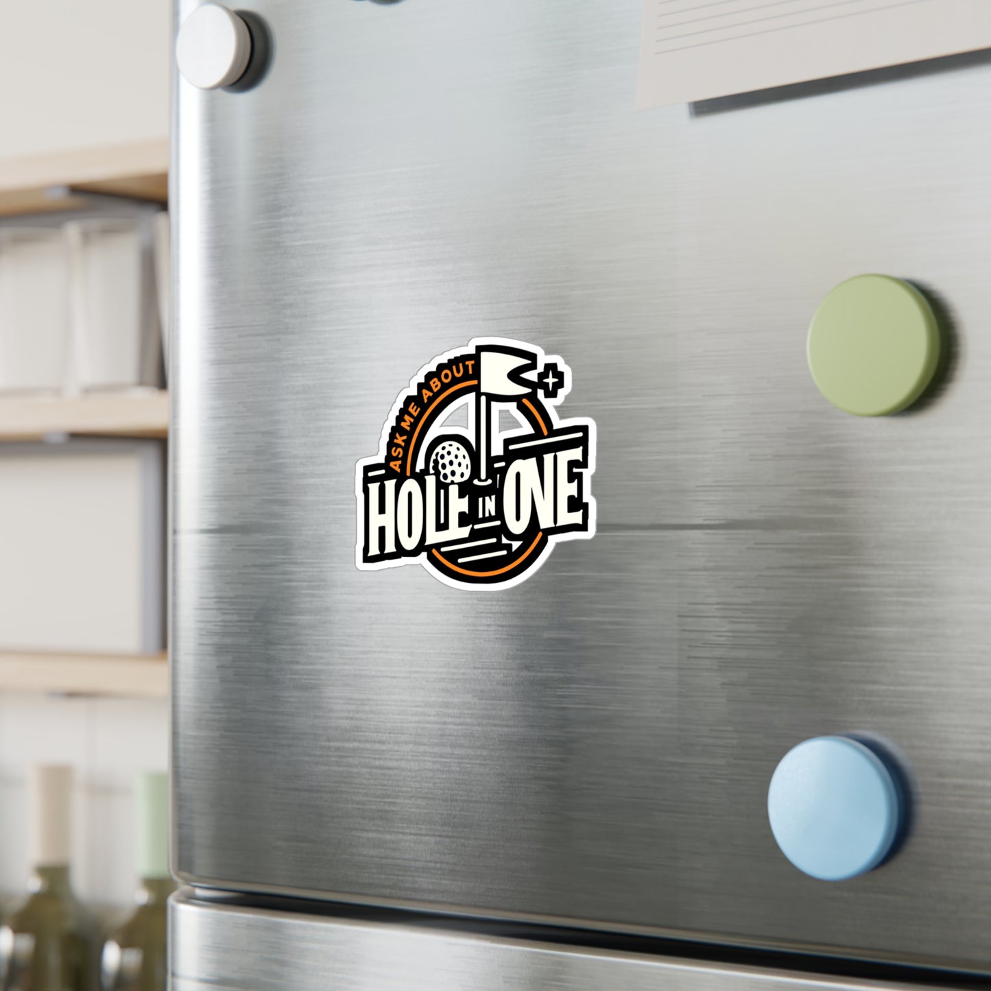 Ask Me About Hole In One - Golf Sticker for Car Window Laptop Sticker. Water Bottle Sticker, Vinyl Golfer Decal, Hole Sticker - Golf Gift