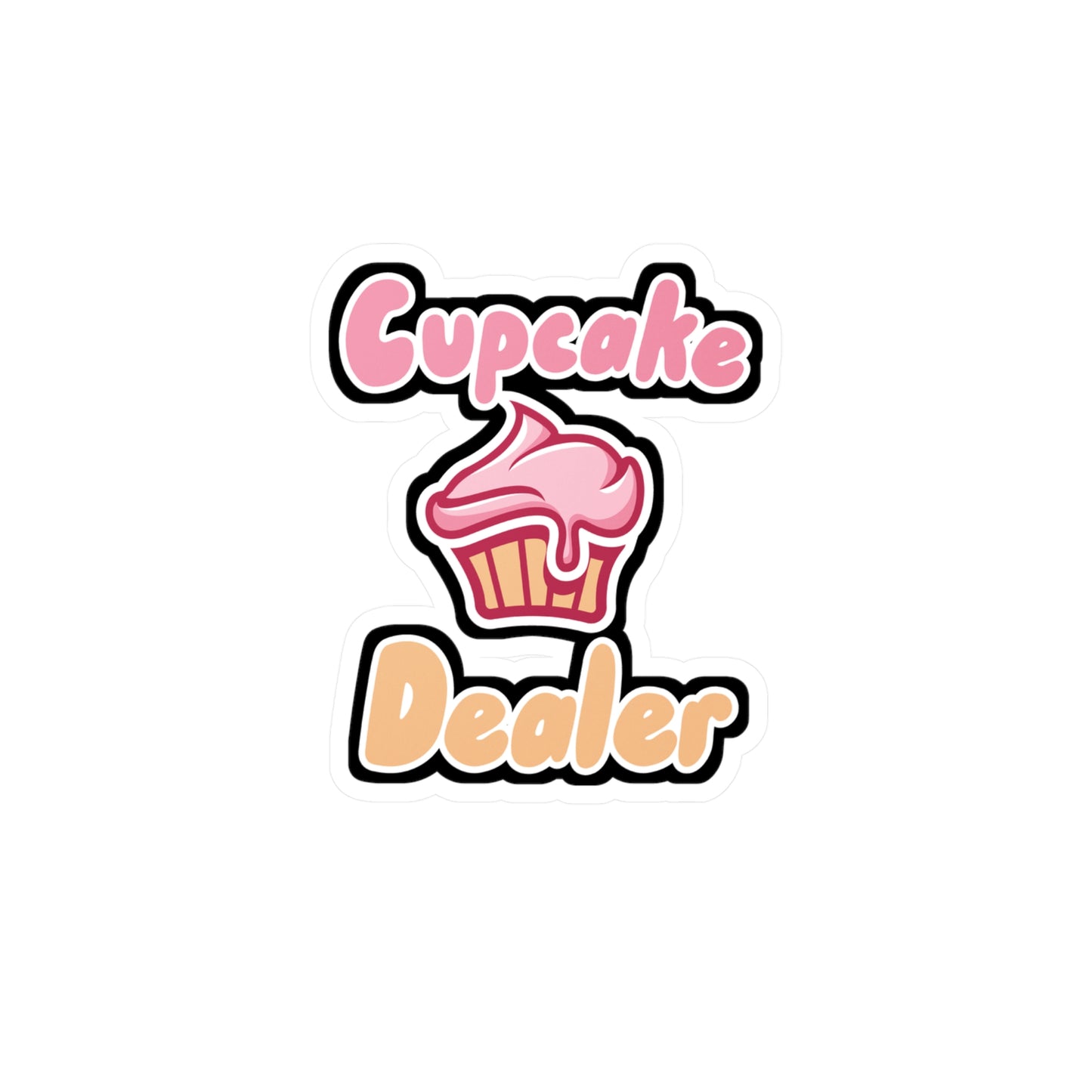 Cupcake Dealer - Cupcake Sticker for Wall, Laptop, Window, Truck, Car Cupcake Gift Vinyl Cake Decal Sticker