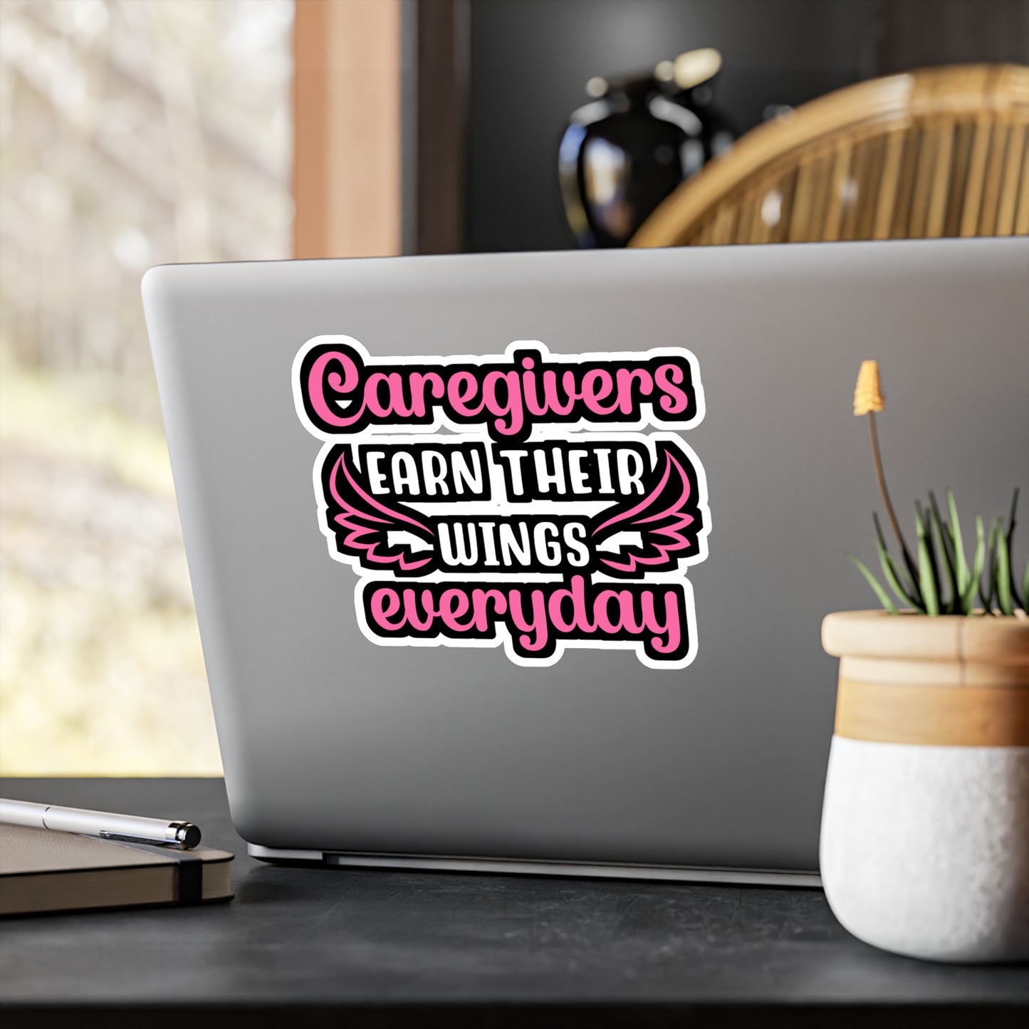 Caregivers Earn Their Wings Everyday | Nurse Sticker | Caregiver Decals | Nursing-student Car Sticker | Nurse Gift | Caregiver Gift