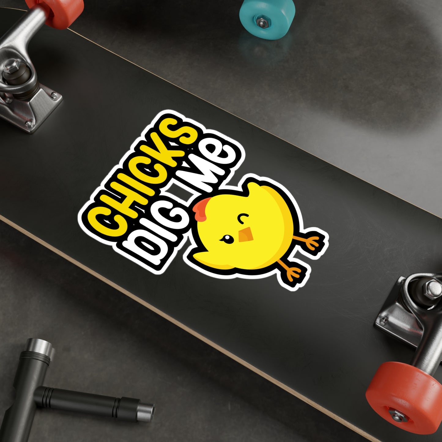 Chicks dig me - Farmer Sticker for Wall, Laptop, Window, Truck, Car Farmer Gift Vinyl Funny Decal Sticker