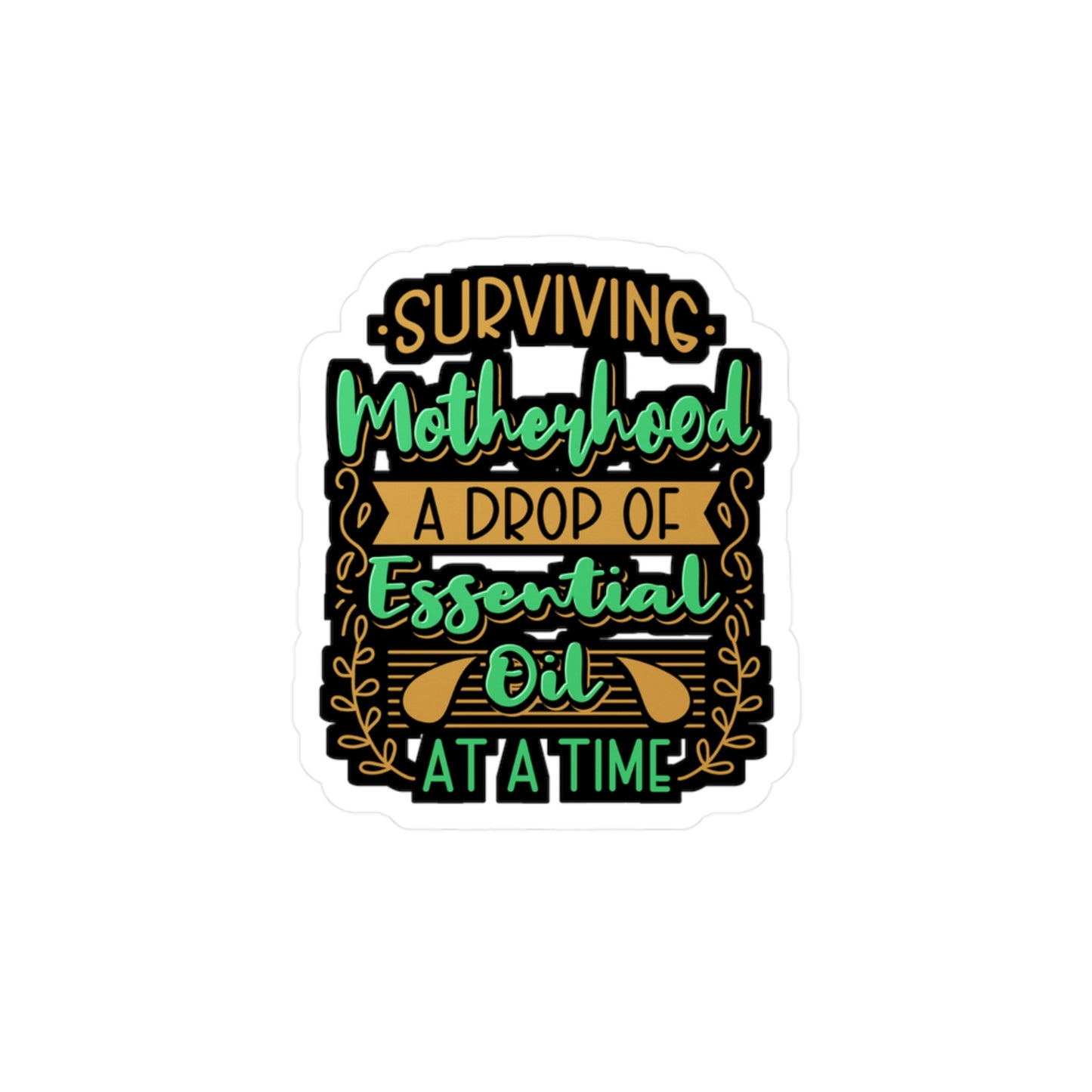 Surviving Motherhood Essential Oil | Cypress Sticker | Tree Decals | Botanical Laptop Sticker | Cypress Gift | Tree Gift