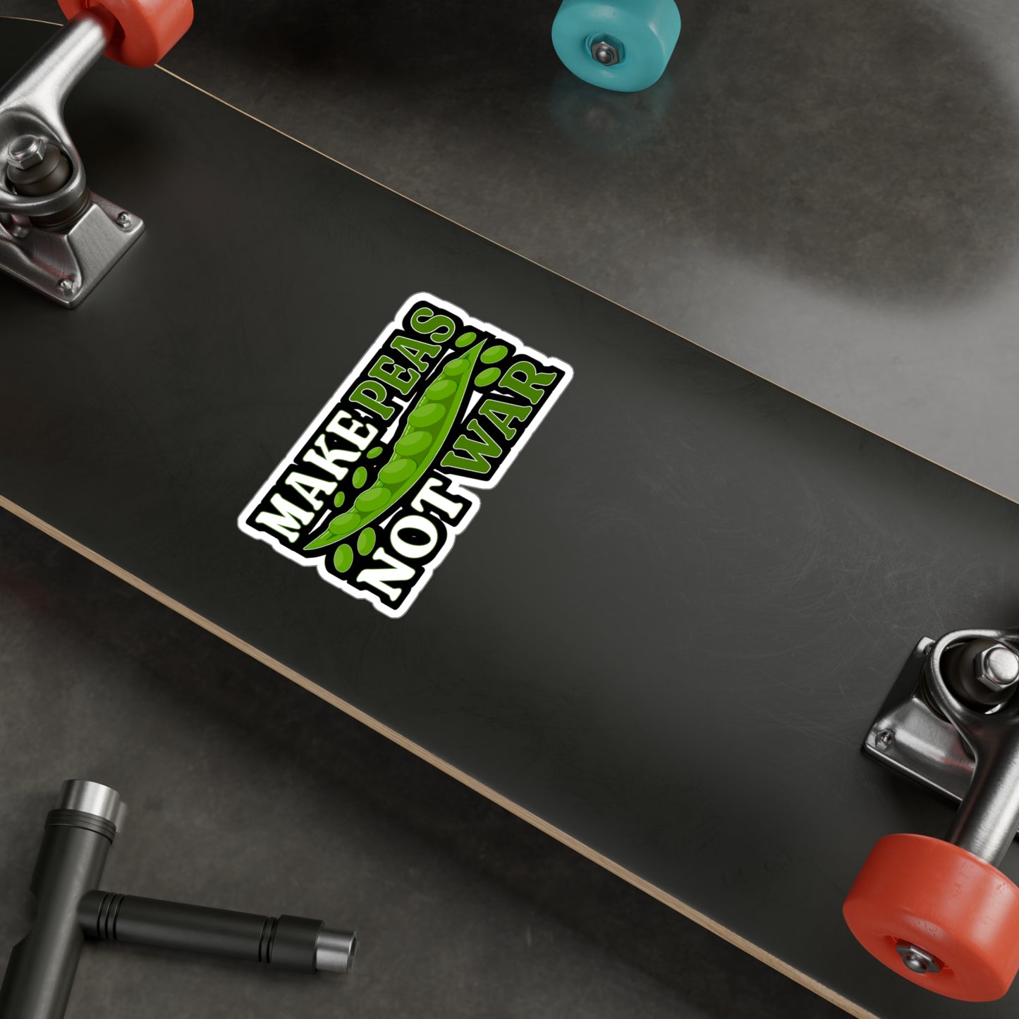 Make peas, not war - Plant-based Sticker for Laptop Sticker. Water Bottle Sticker, Vinyl Vegan Decal - Plant-based Gift