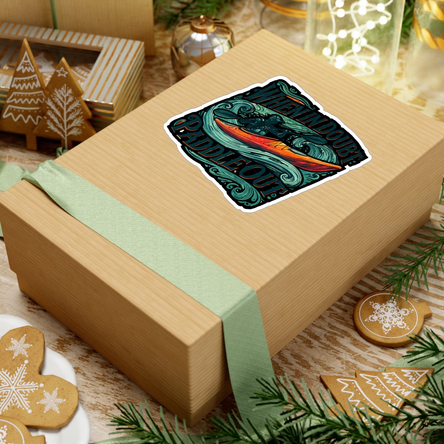 When In Doubt Paddle Out - Kayak Sticker for Laptop Sticker. Water Bottle Sticker, Vinyl Kayaking Decal - Kayak Gift