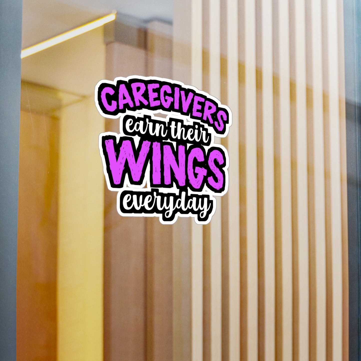 Caregivers Earn Their Wings Everyday | Nurse Sticker | Caregiver Decals | Nursing-student Laptop Sticker | Nurse Gift | Caregiver Gift