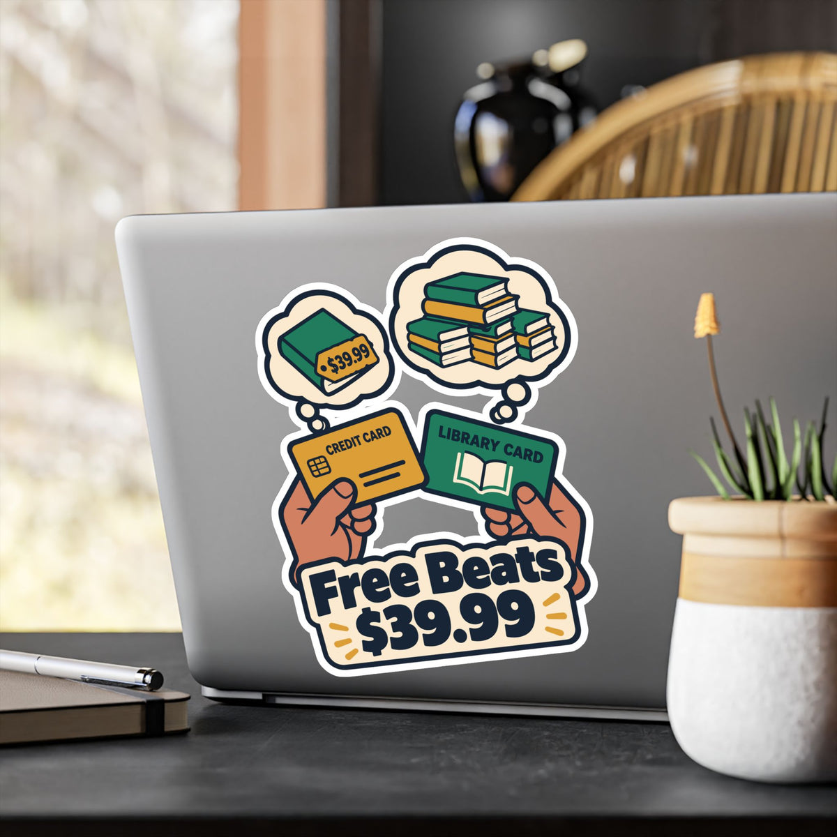 Librarian Sticker - Fabulous and Magical Unicorn Decals for Laptop and Water Bottle