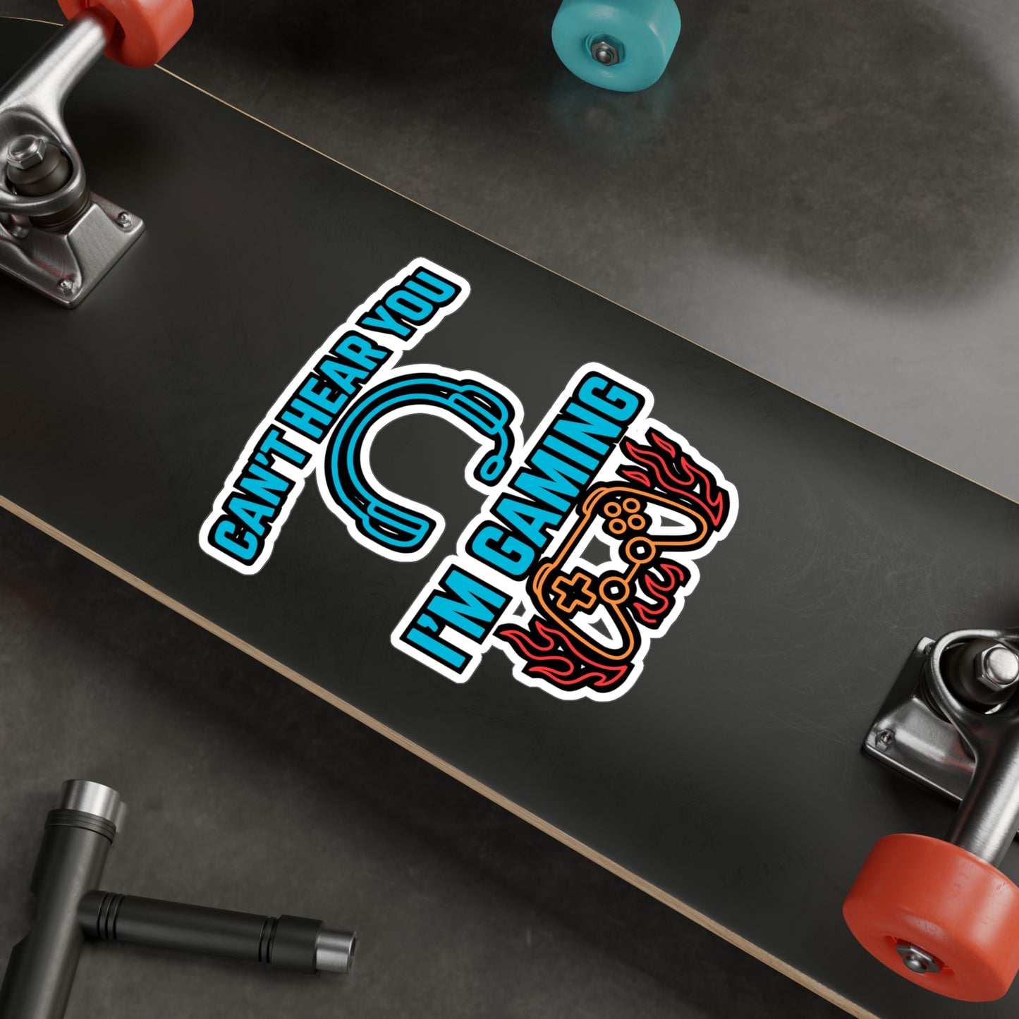 Can't Hear You I'm Gaming - Gaming Sticker for Laptop, Water Bottle, Teens & Adults, Fun Gamer Gift Idea