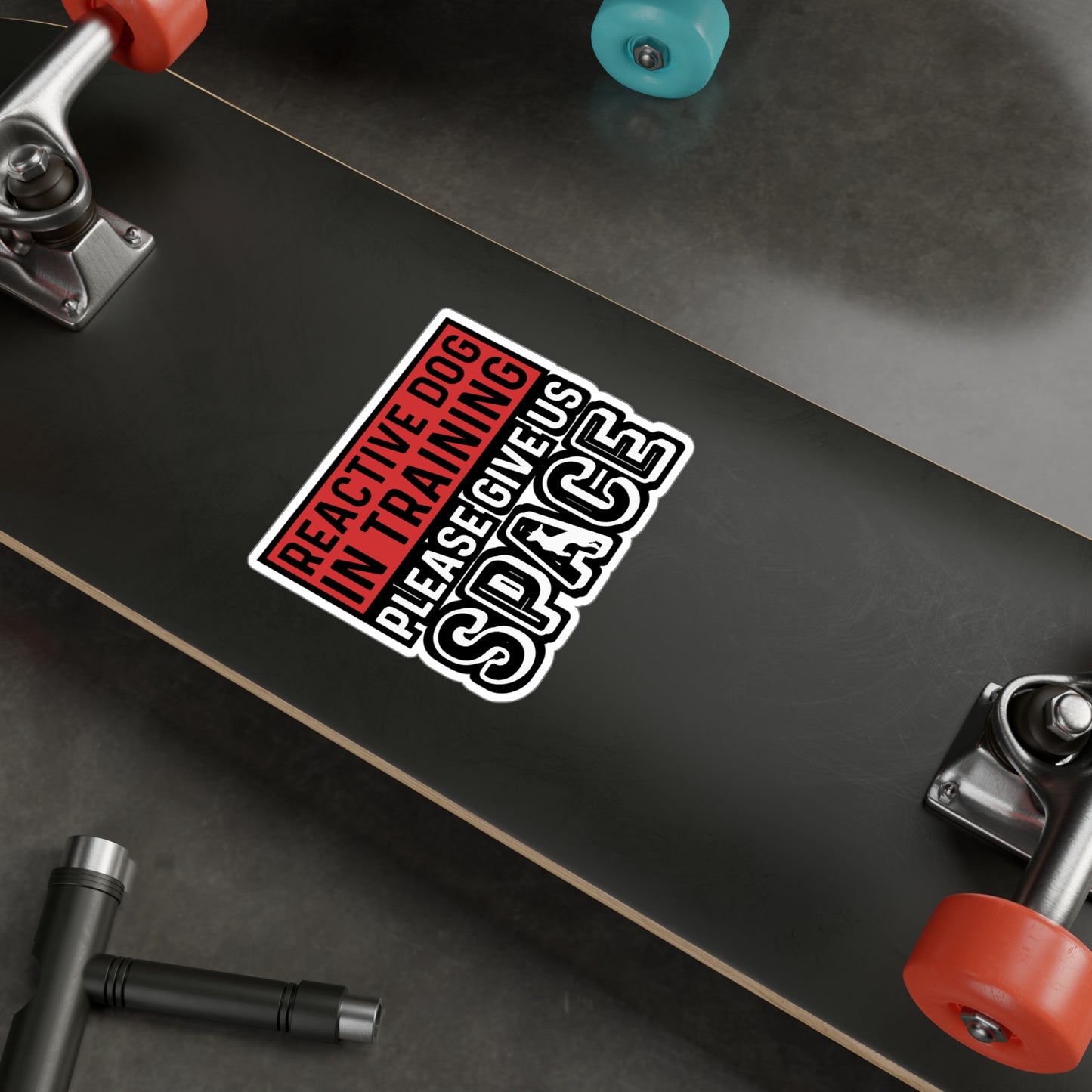 Reactive Dog In Training Please Give Us Space | Dog-trainer Sticker | Agility Decals | Dog-trainer Gift