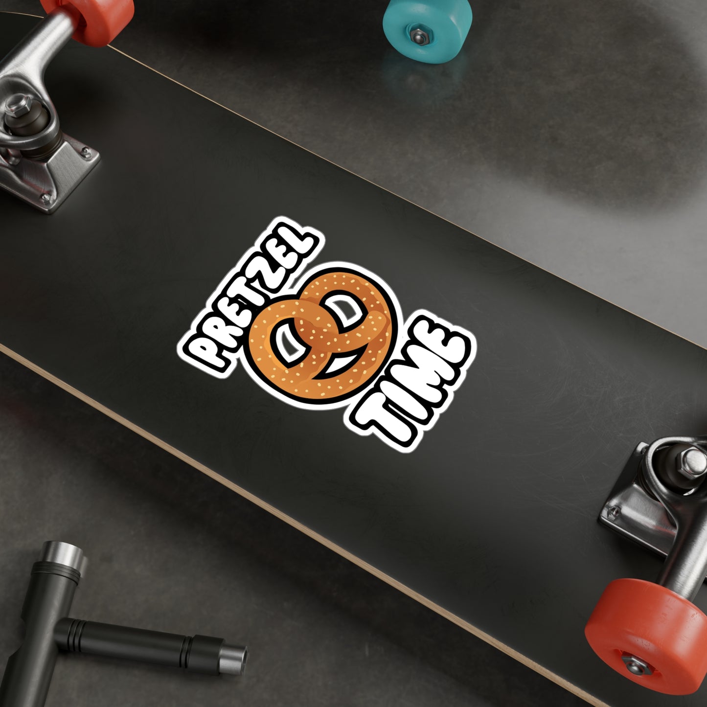 Pretzel Time - Baking Sticker for Wall, Laptop, Window, Truck, Car Baking Gift Vinyl Cute Decal Sticker