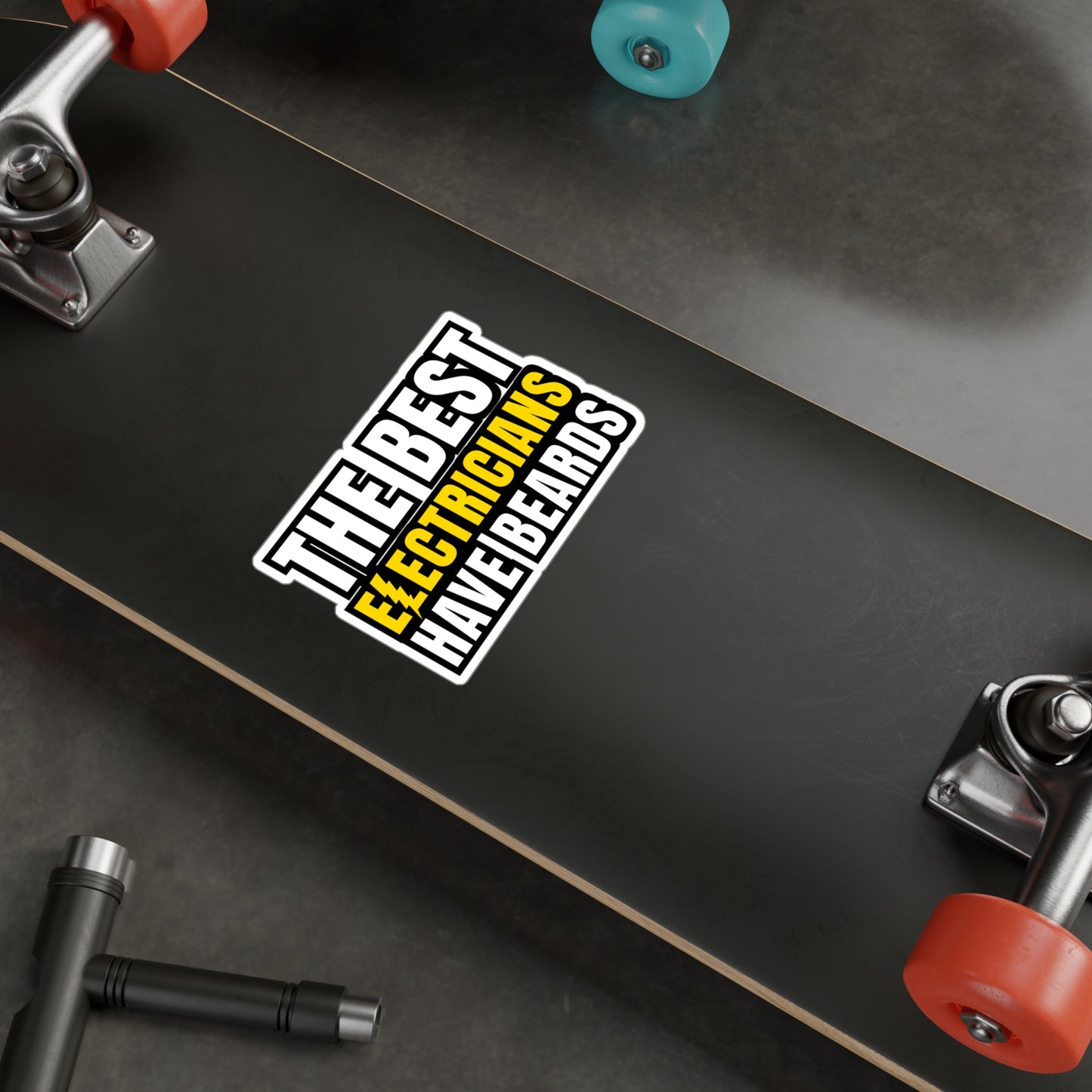 The Best Electricians Have Beards - Electrician Sticker for Car, Wall, Laptop, Window, Truck Electrician Gift Vinyl Stripper Decal Sticker
