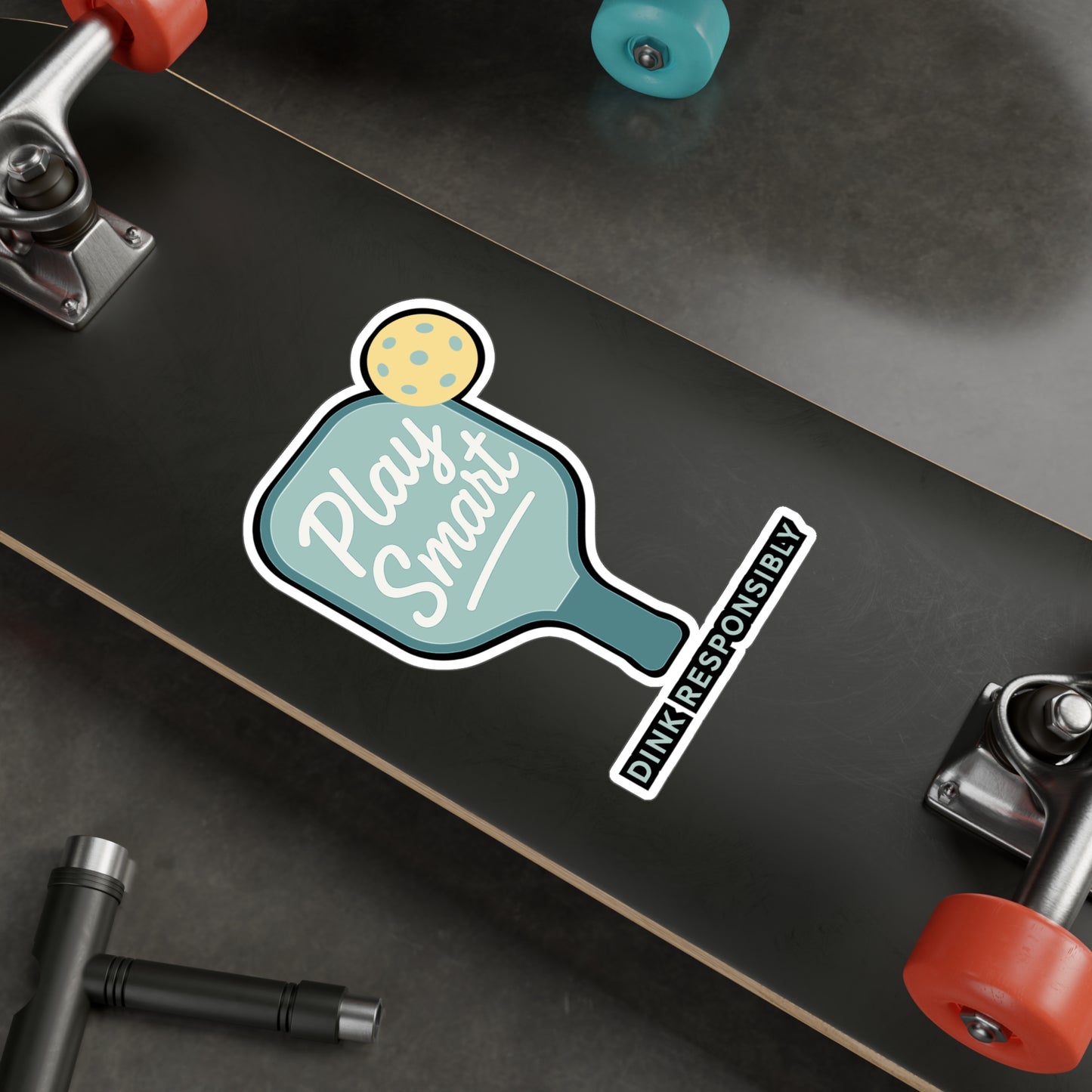 Pickleball Sticker – "Dink Responsibly" Funny Decals for Paddle, Court, Laptop or Water Bottle, Waterproof Vinyl, Serve in Style