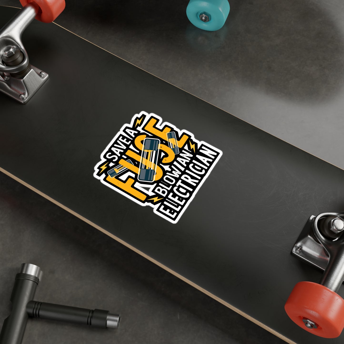 Save A Fuse Blow An Electrician - Electrician Sticker for Laptop Sticker. Water Bottle Sticker, Vinyl Stripper Decal - Electrician Gift