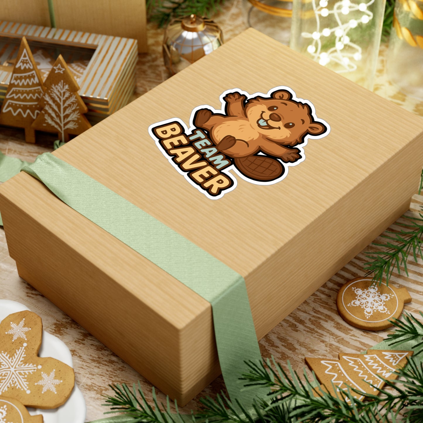 Team Beaver - Beaver Sticker for Laptop, Water Bottle, Gift for Animal Lovers, Cute Decor for Students and Kids