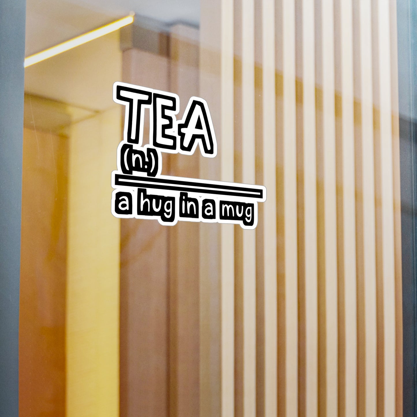 Tea A Hug In A Mug - Tea Sticker for Car Window Laptop Sticker. Water Bottle Sticker, Vinyl Chai Decal, Organic Sticker - Tea Gift