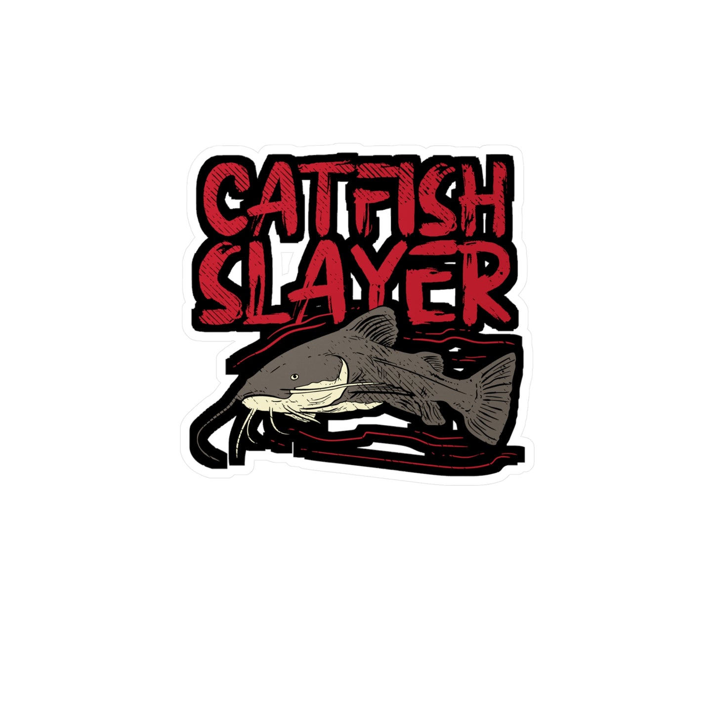 Catfish Slayer - Catfish Sticker for Car Window Wall Laptop Sticker. Water Bottle Sticker, Vinyl Goonch Decal, Bait Sticker - Catfish Gift