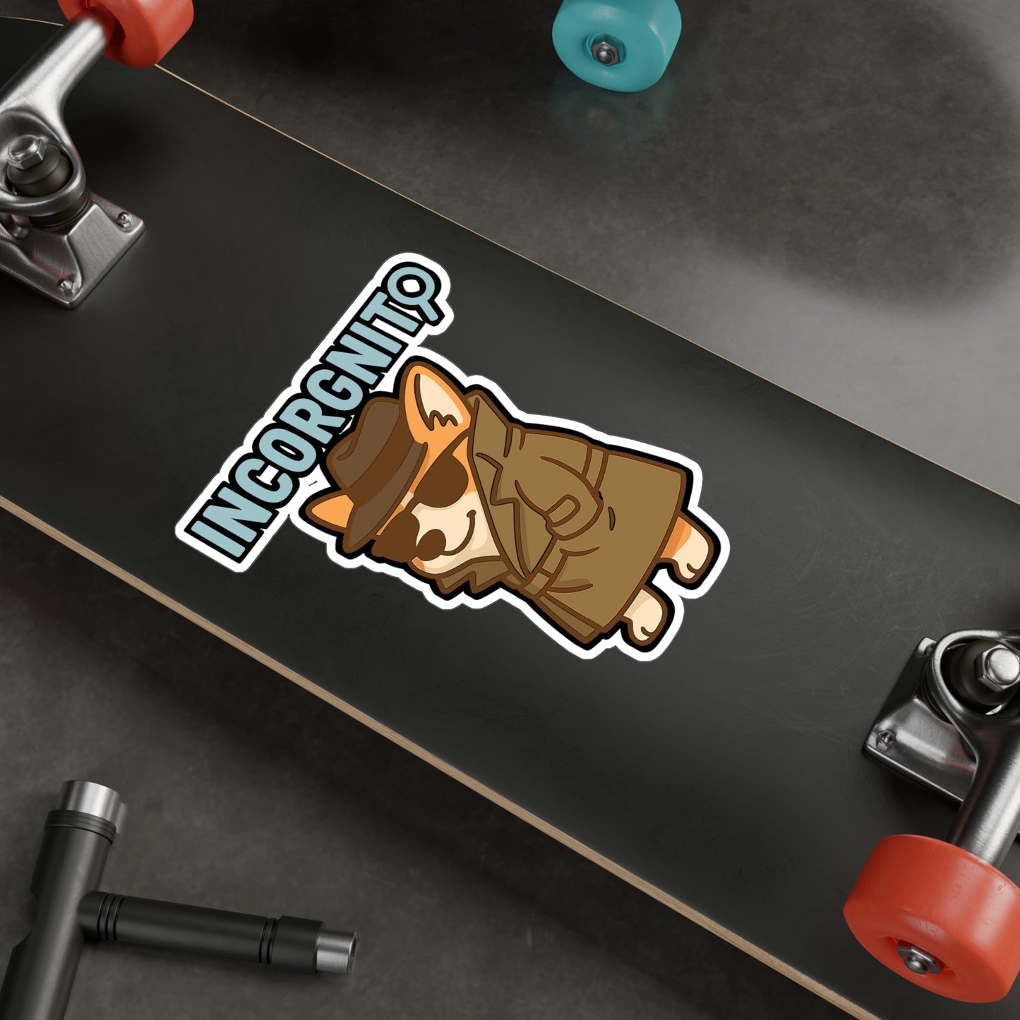 Incorgnito - Corgi Sticker for Laptop, Water Bottle, Gift for Dog Lovers, Funny Pet Decal, Perfect for Students & Friends