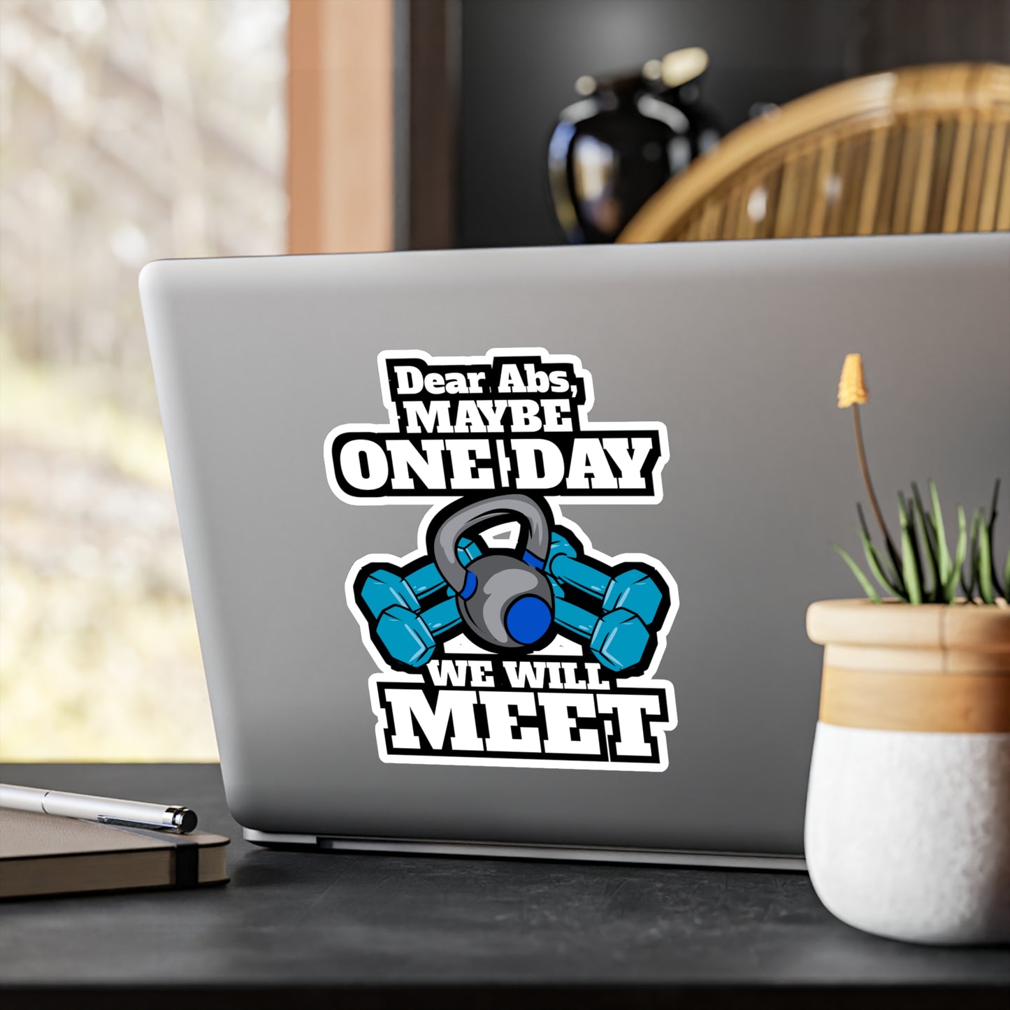 Dear Abs Maybe One Day We Will Meet Gym Workout | Workout Sticker | Cardio Decals | Workout Gift