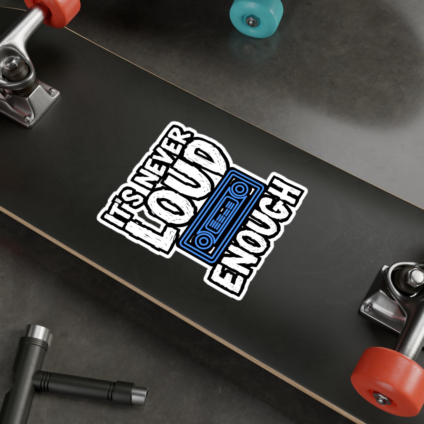 It's Never Loud Enough | Car-stereo Sticker | Car-audio Decals | Bass Laptop Sticker | Car-stereo Gift | Car-audio Gift