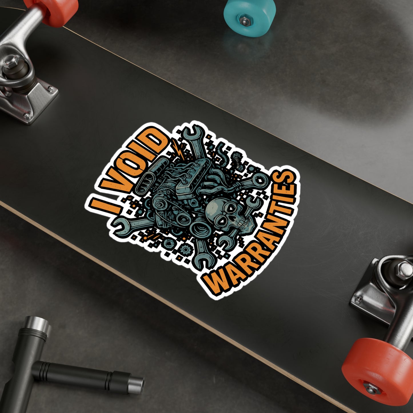 Mechanic Sticker - "I Void Warranties" Decals for Auto, Engine, Mechanical Tools, Waterproof Vinyl for Laptop or Toolbox