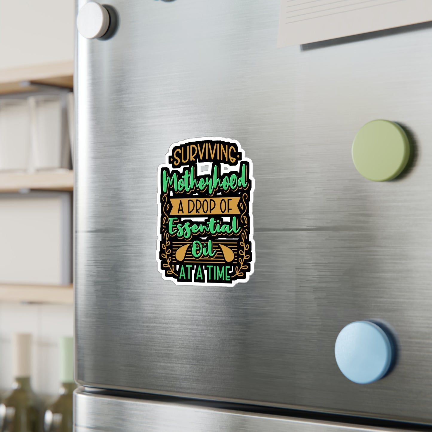 Surviving Motherhood Essential Oil | Cypress Sticker | Tree Decals | Botanical Laptop Sticker | Cypress Gift | Tree Gift