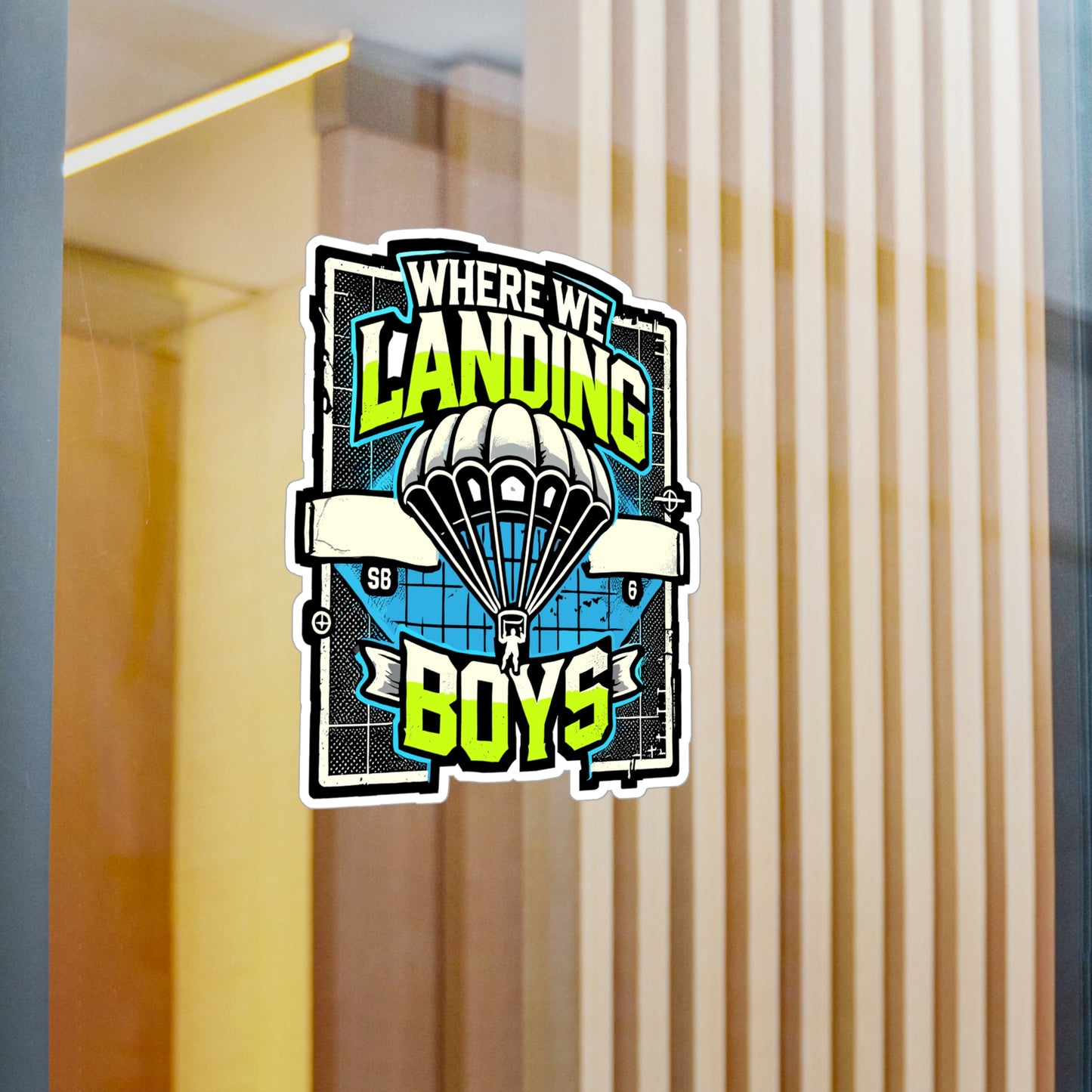 Where We Landing Boys - Battle royale Sticker for Laptop Sticker. Water Bottle Sticker, Vinyl Gaming Decal - Battle royale Gift