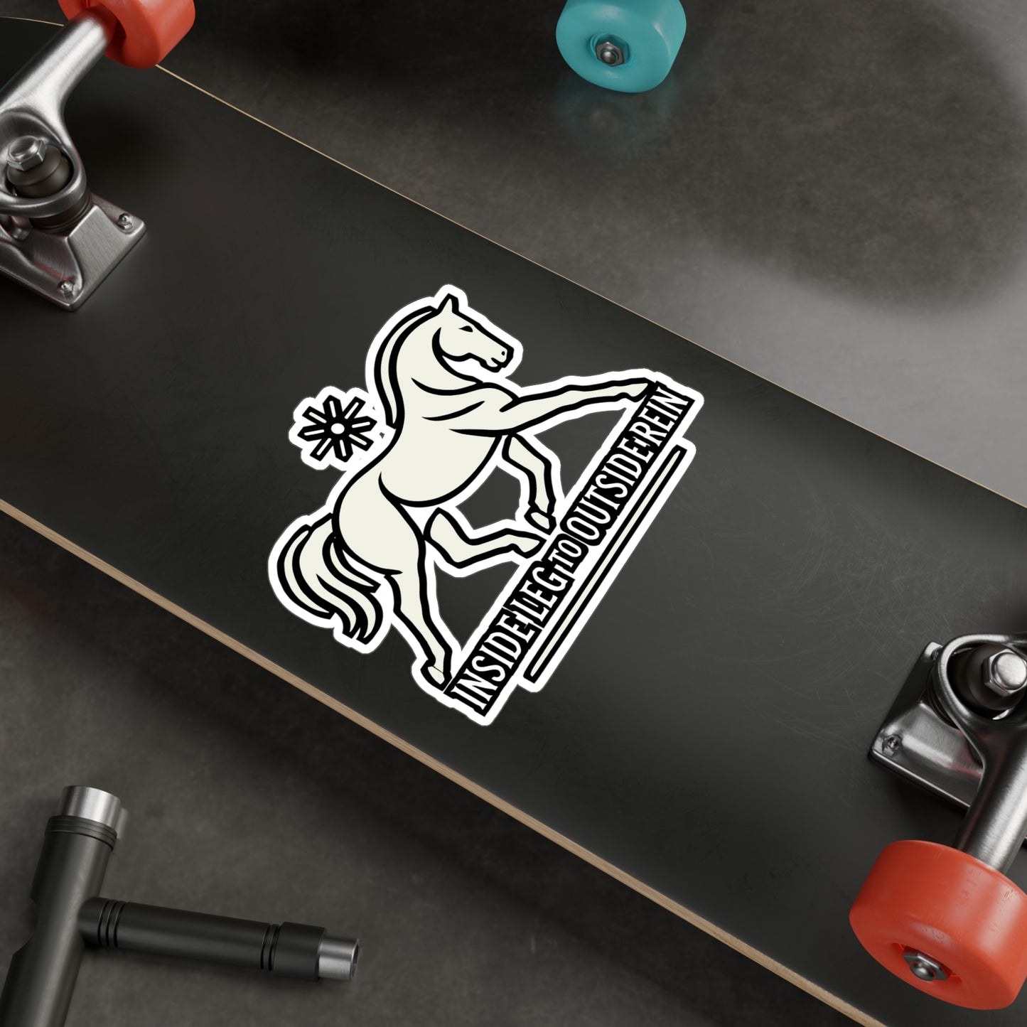 Inside Leg To Outside Rein – Vinyl Horseback Riding Sticker for Laptop or Water Bottle | Equestrian Gift, Horse Lover Decal