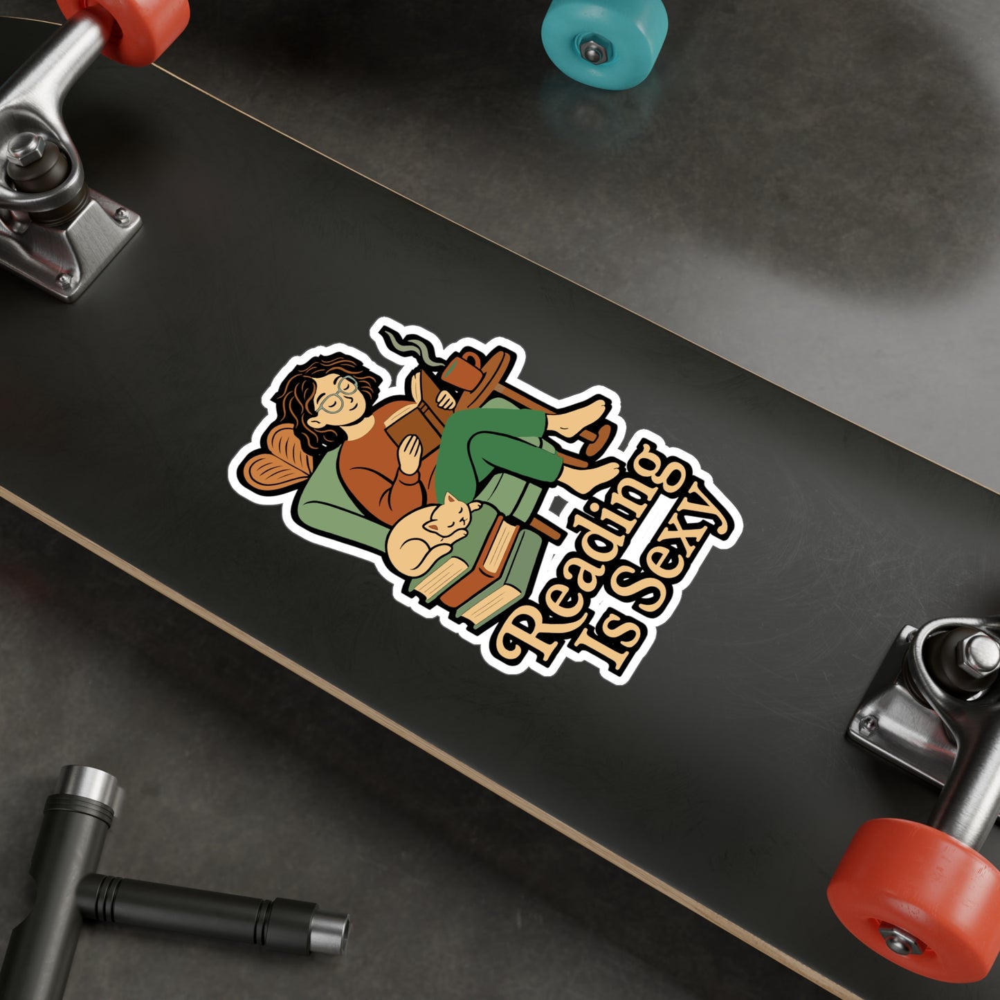 Reading Sticker – "Reading Is Sexy" Vinyl Decal for Book Lovers, Nerds, Reading-Teacher, Waterproof Laptop or Water Bottle Sticker