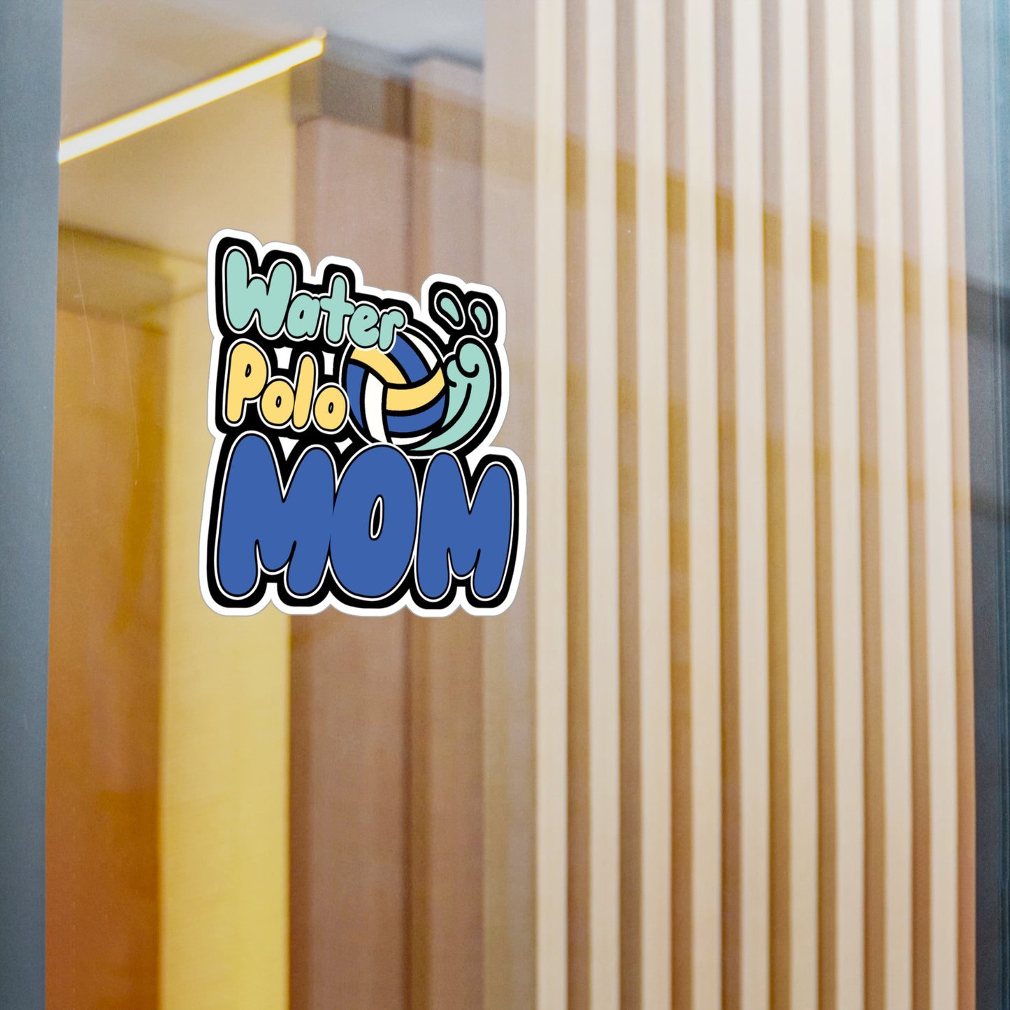 Water Polo Mom - Watersports Sticker for Wall, Laptop, Window, Truck, Car Watersports Gift Vinyl Water Decal Sticker