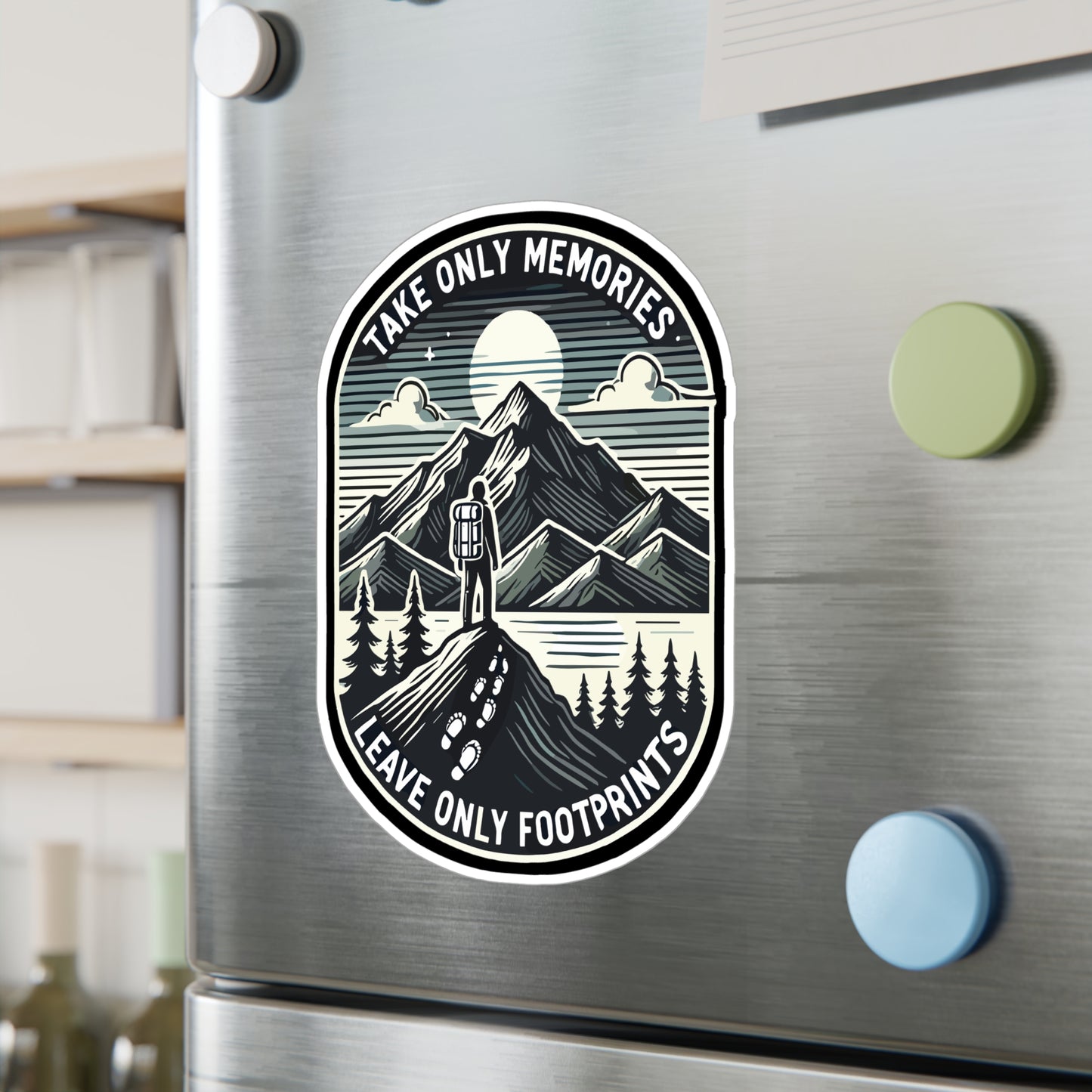 Take Only Memories, Leave Only Footprints - Eco-friendly Sticker for Laptop Sticker. Water Bottle Sticker, Vinyl Hiking Decal - Eco-friendly Gift